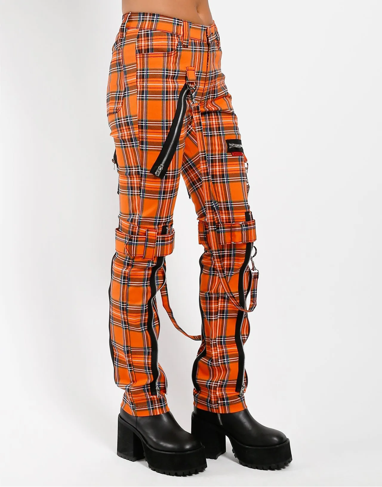 BONDAGE PANT ORANGE PLAID sold by Tripp nyc product image thumbnail 3