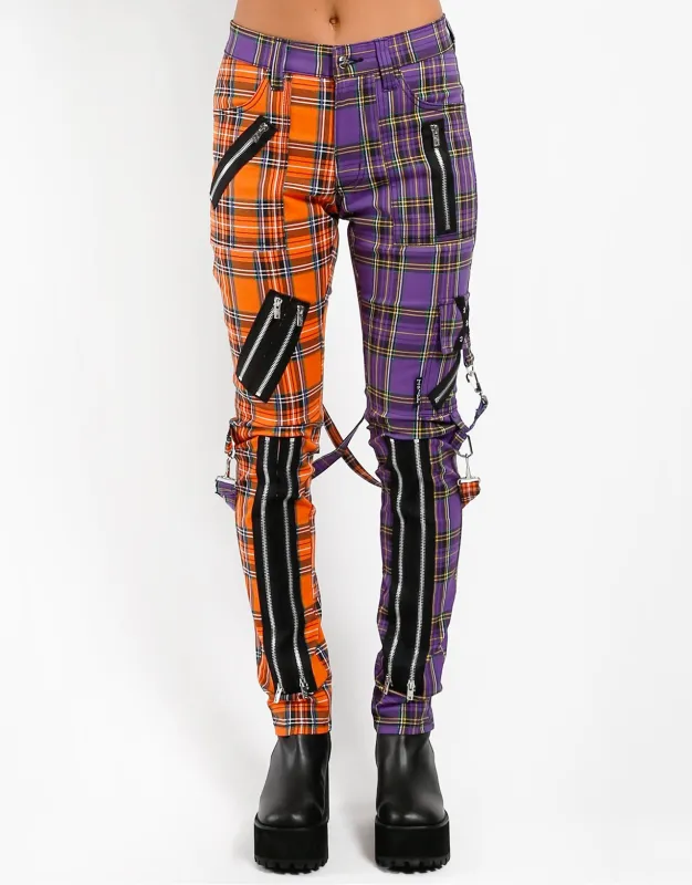 MADNESS PANT ORANGE/PURPLE PLAID sold by Tripp nyc