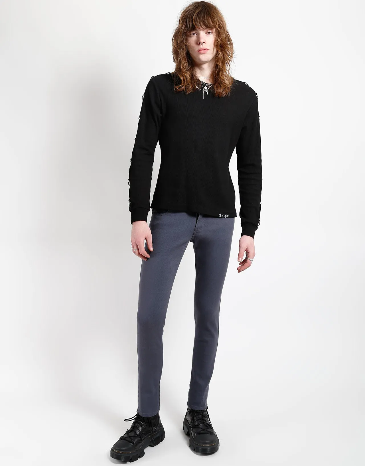 BLACK WASH JEAN CHARCOAL GREY sold by Tripp nyc product image thumbnail 2