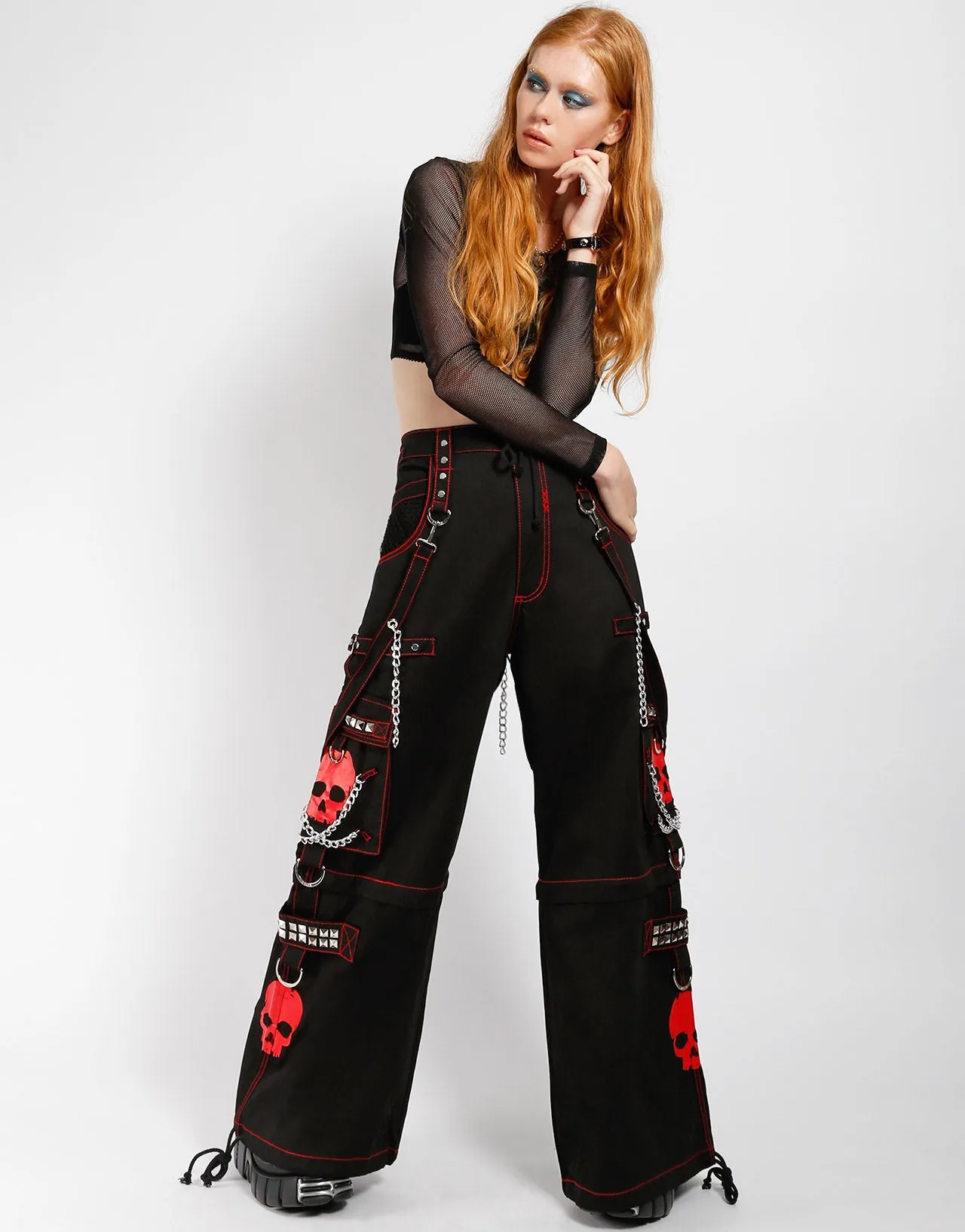 SUPER SKULL PANT RED SKULL sold by Tripp nyc product image thumbnail 2