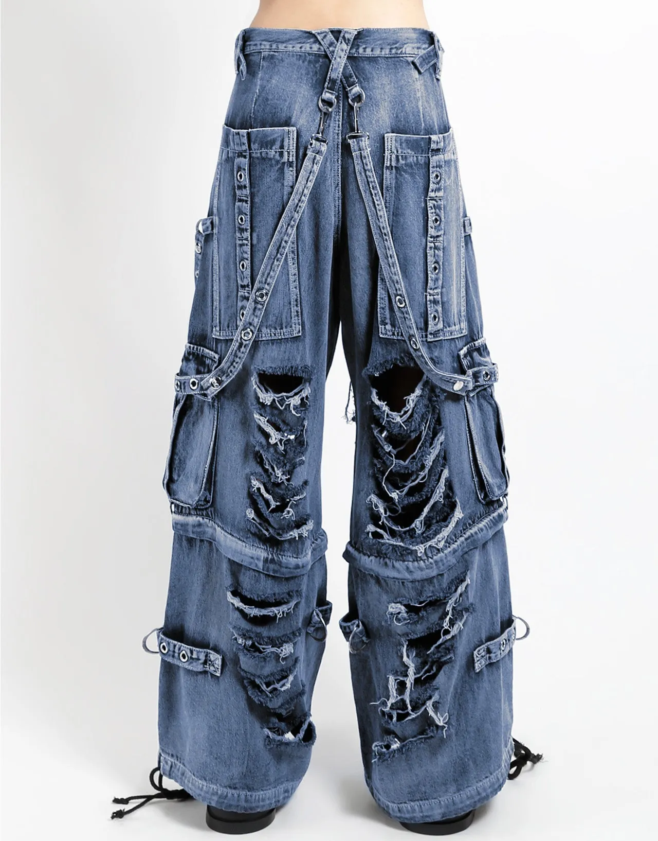 SHREDDER DENIM FULL FORCE PANT INDIGO FOG WASH sold by Tripp nyc product image thumbnail 4