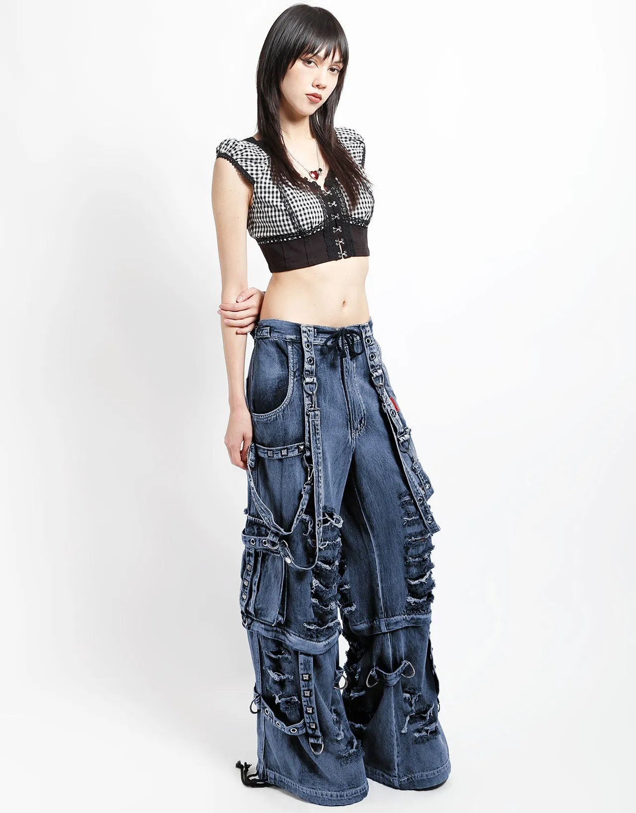SHREDDER DENIM FULL FORCE PANT INDIGO FOG WASH sold by Tripp nyc product image thumbnail 2