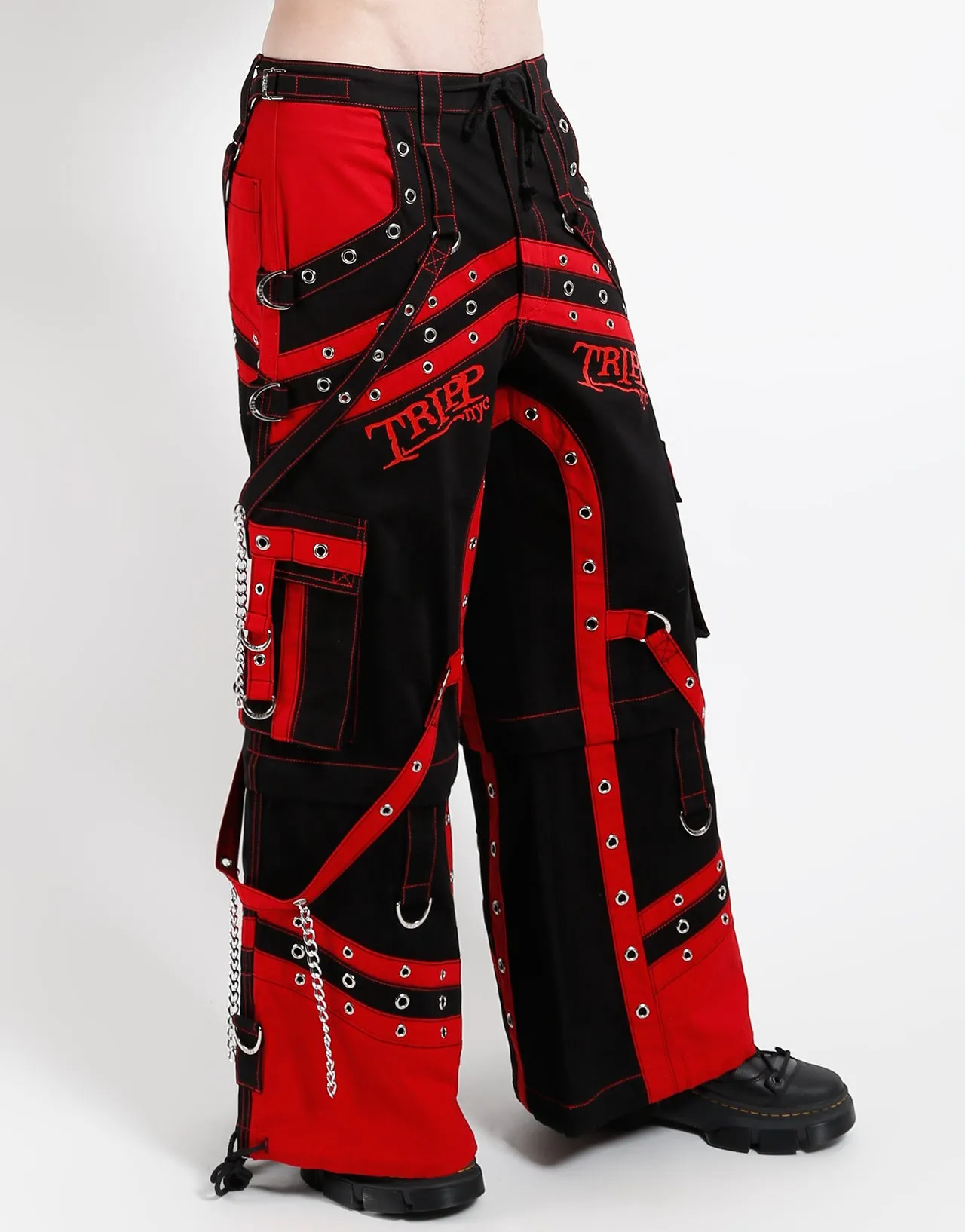 OFF TRACK PANT BLACK/RED sold by Tripp nyc product image thumbnail 3