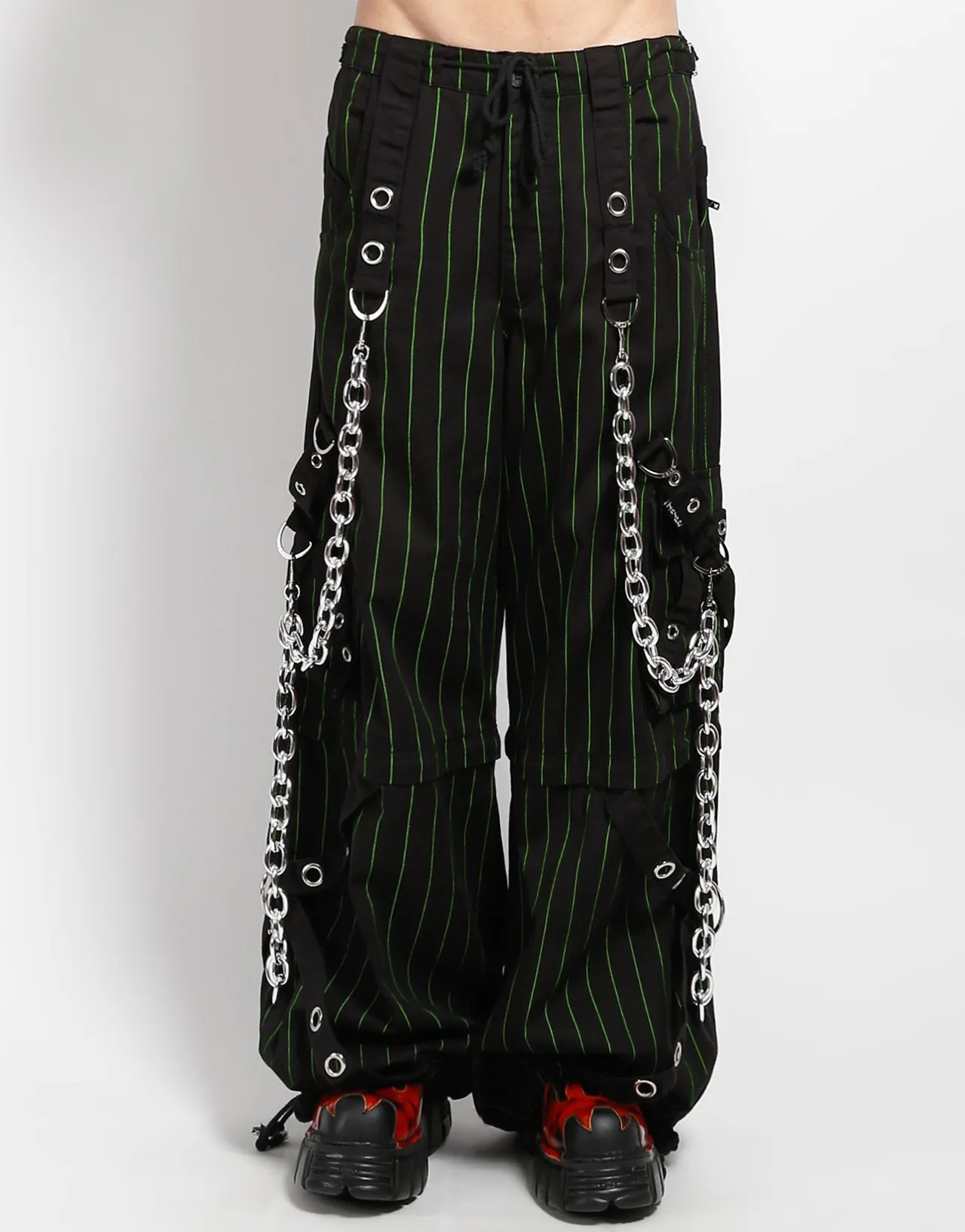 GODFATHER CHAIN PANT GREEN STRIPE sold by Tripp nyc product image thumbnail 5