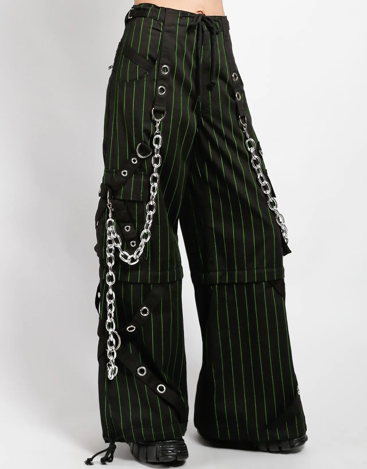 GODFATHER CHAIN PANT GREEN STRIPE sold by Tripp nyc product image thumbnail 3