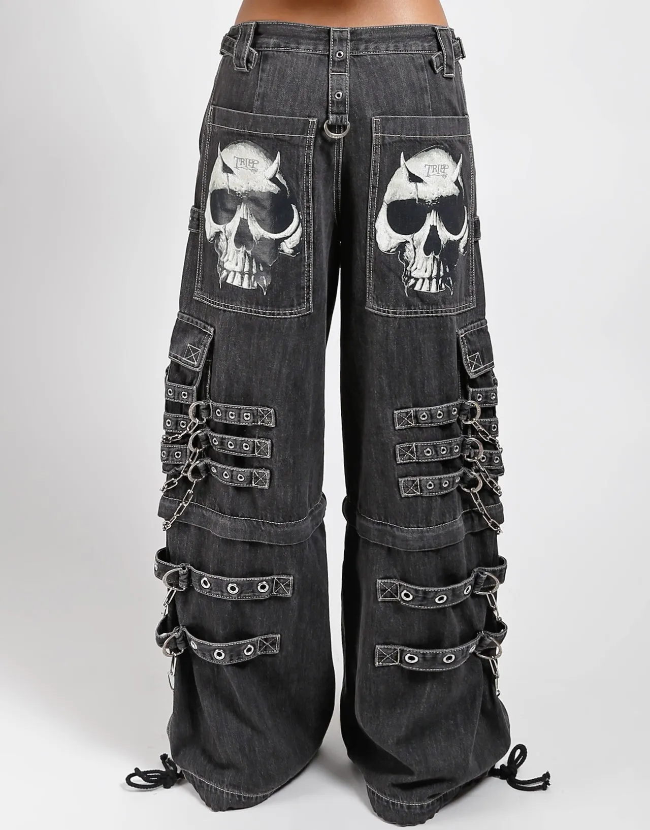 DEVIL SKULL BLACK DENIM sold by Tripp nyc