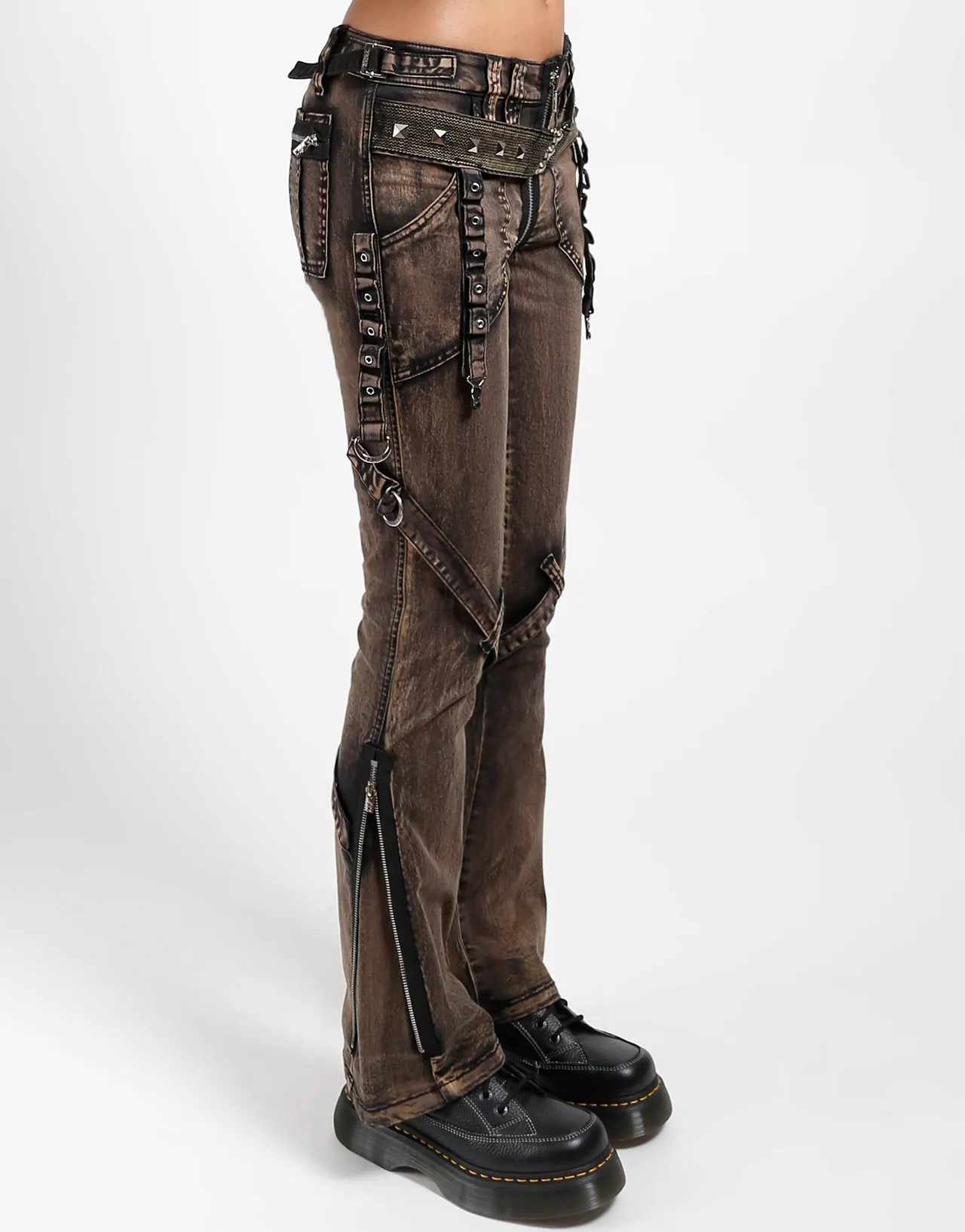 POWER BELT PANT BLACK STEAM WASH sold by Tripp nyc product image thumbnail 3