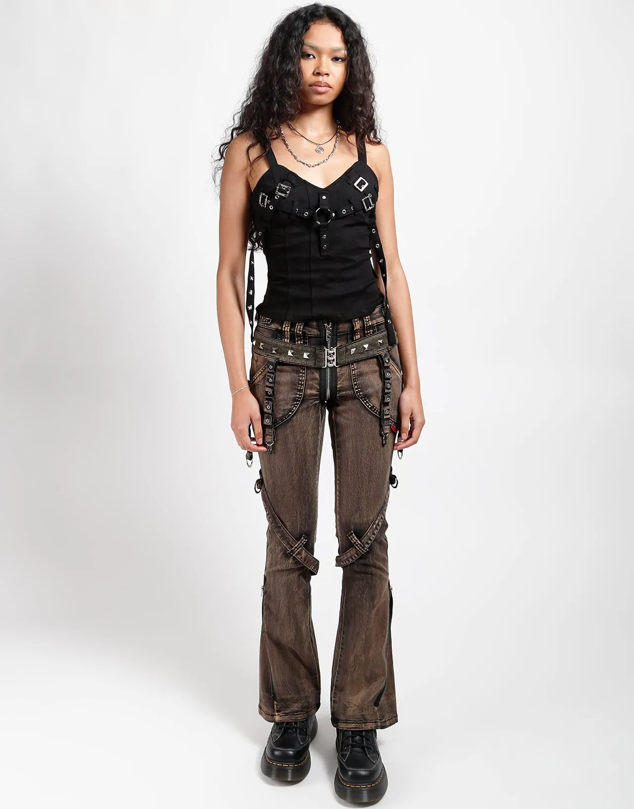 POWER BELT PANT BLACK STEAM WASH sold by Tripp nyc product image thumbnail 2