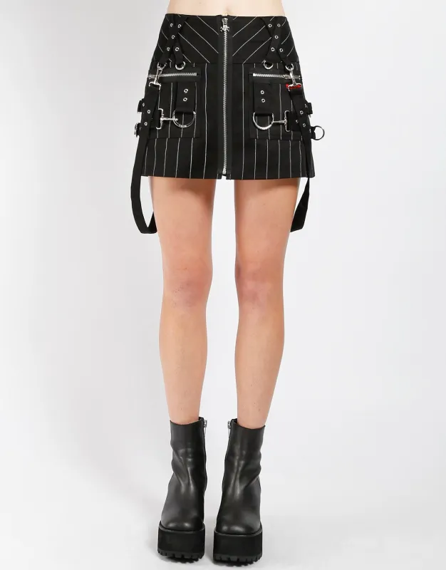 STRIPE SUPER D-RING SKIRT sold by Tripp nyc