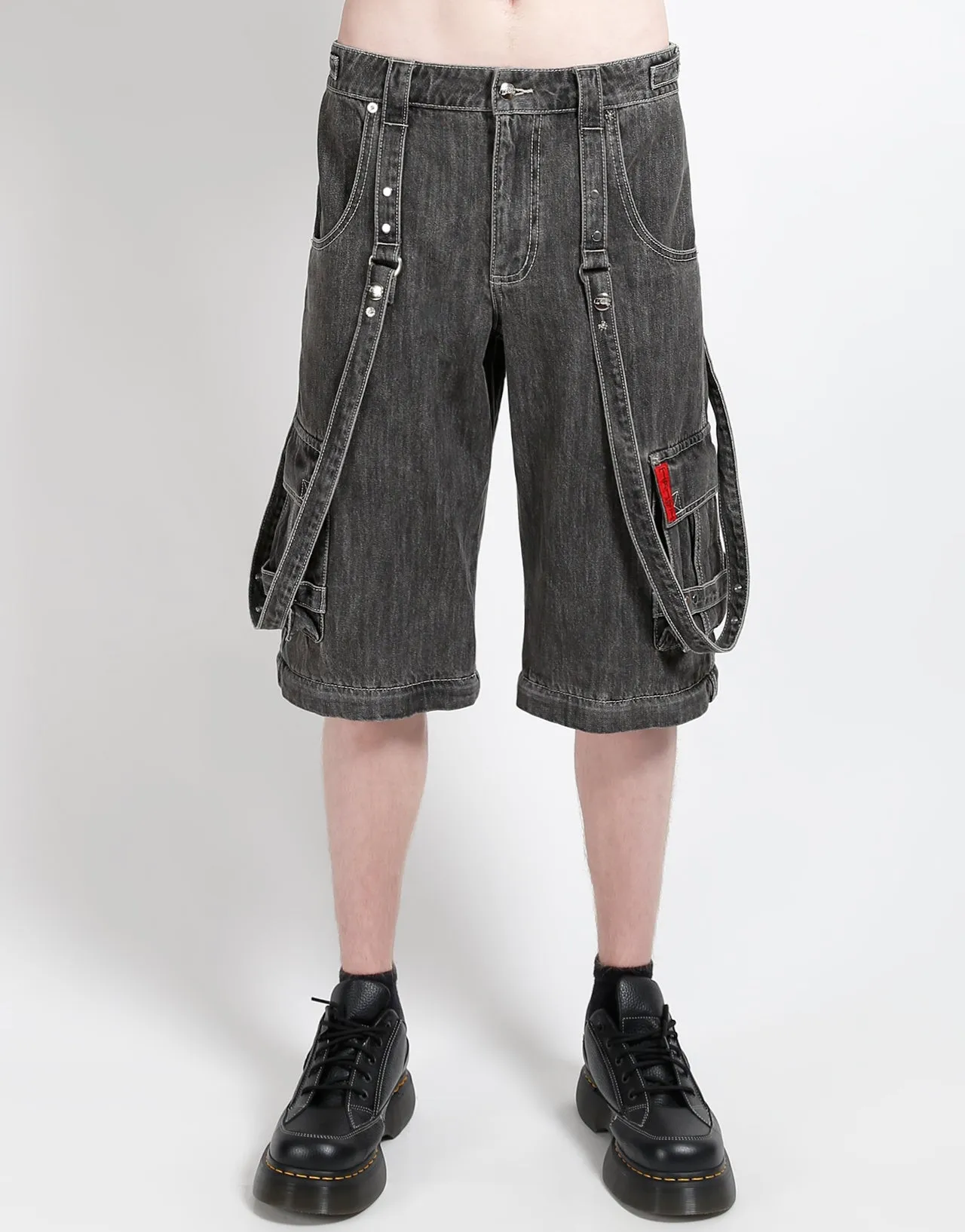 ZIP OFF CRUSH CARGO PANT BLACK DENIM sold by Tripp nyc product image thumbnail 5