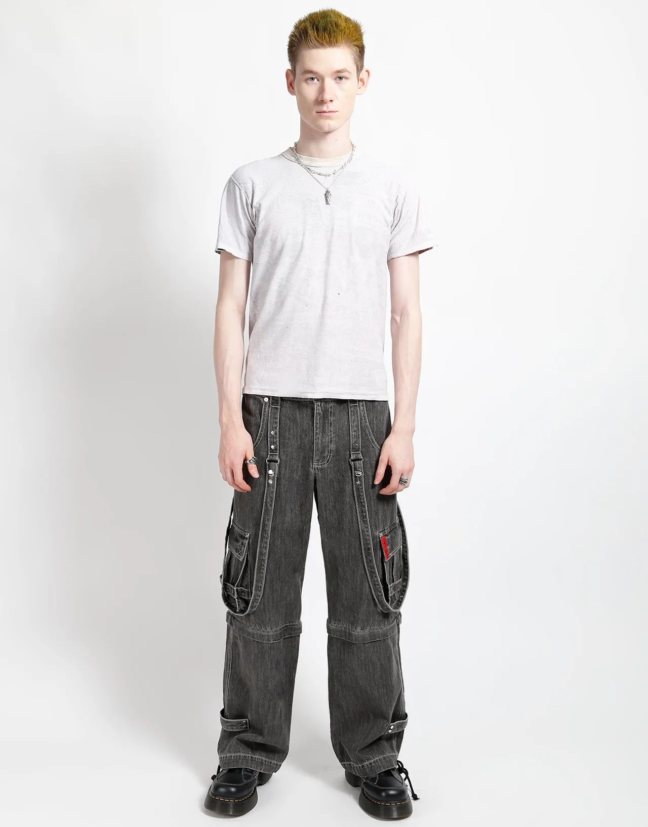 ZIP OFF CRUSH CARGO PANT BLACK DENIM sold by Tripp nyc product image thumbnail 2