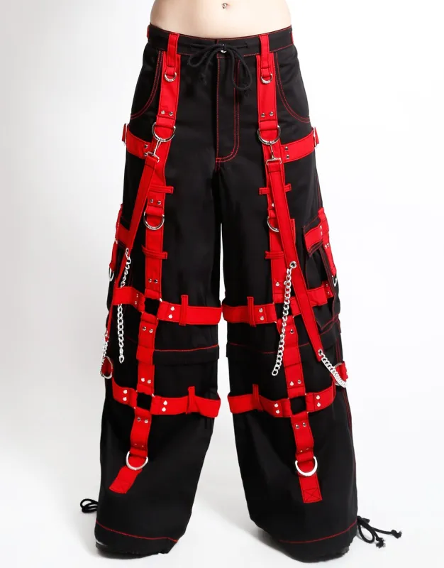 HARNESS DARK STREET PANT BLK/RED made by Tripp nyc