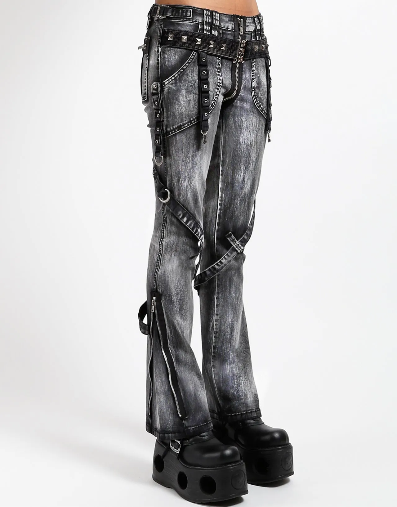 POWER BELT PANT BLACK FOG WASH sold by Tripp nyc product image thumbnail 3