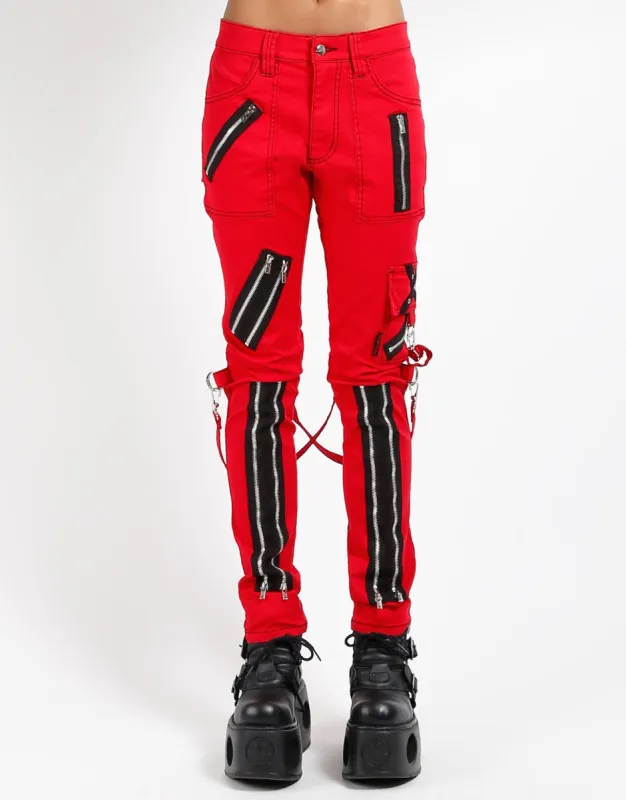 PAX00100 ♥ RED SEMI BOOT-CUT TRAINING PANTS /追跡付 SPLIT LEG BONDAGE PANT | Parallel