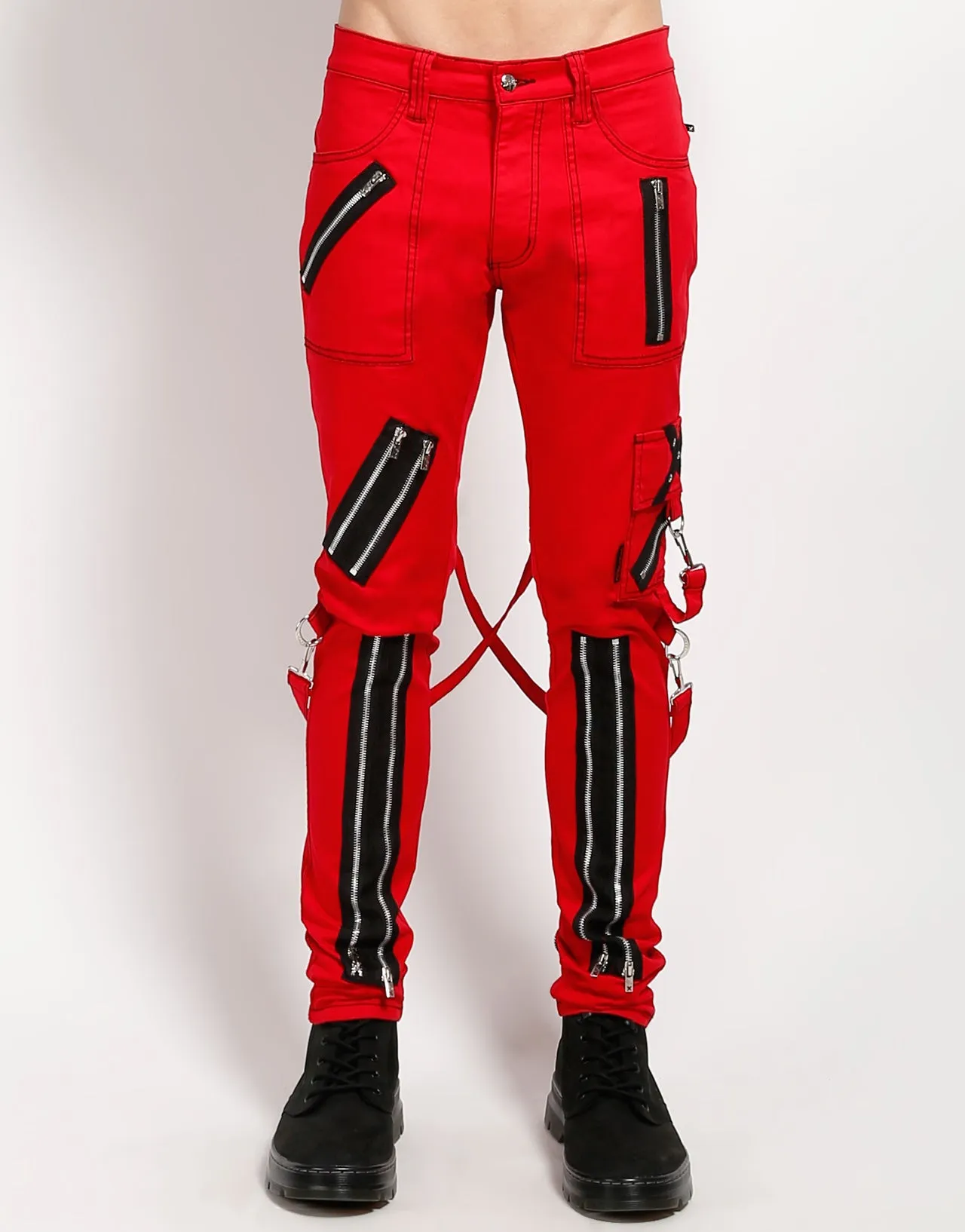 CLASSIC SLIM LEG BONDAGE PANT RED sold by Tripp nyc product image thumbnail 5