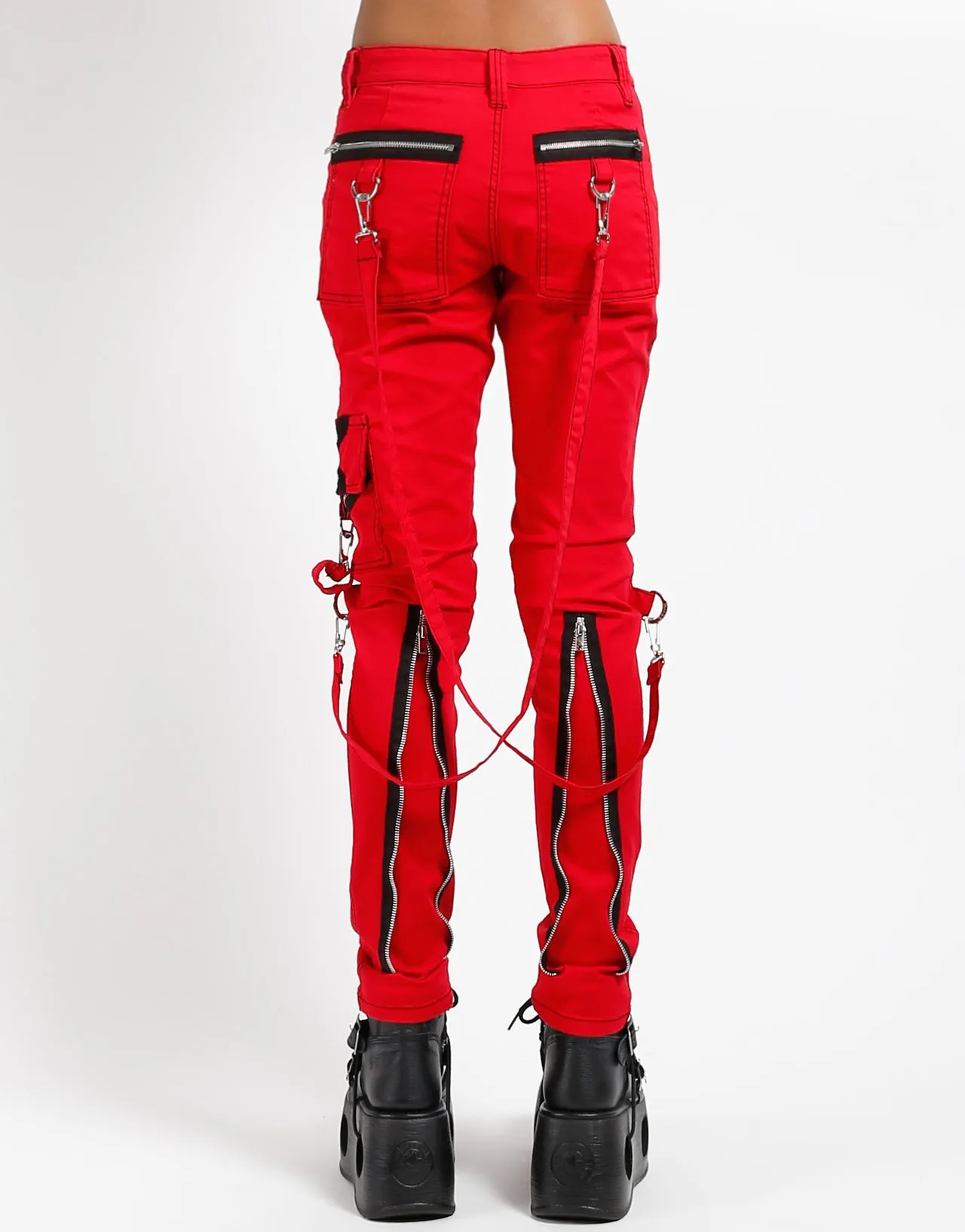 CLASSIC SLIM LEG BONDAGE PANT RED sold by Tripp nyc product image thumbnail 4