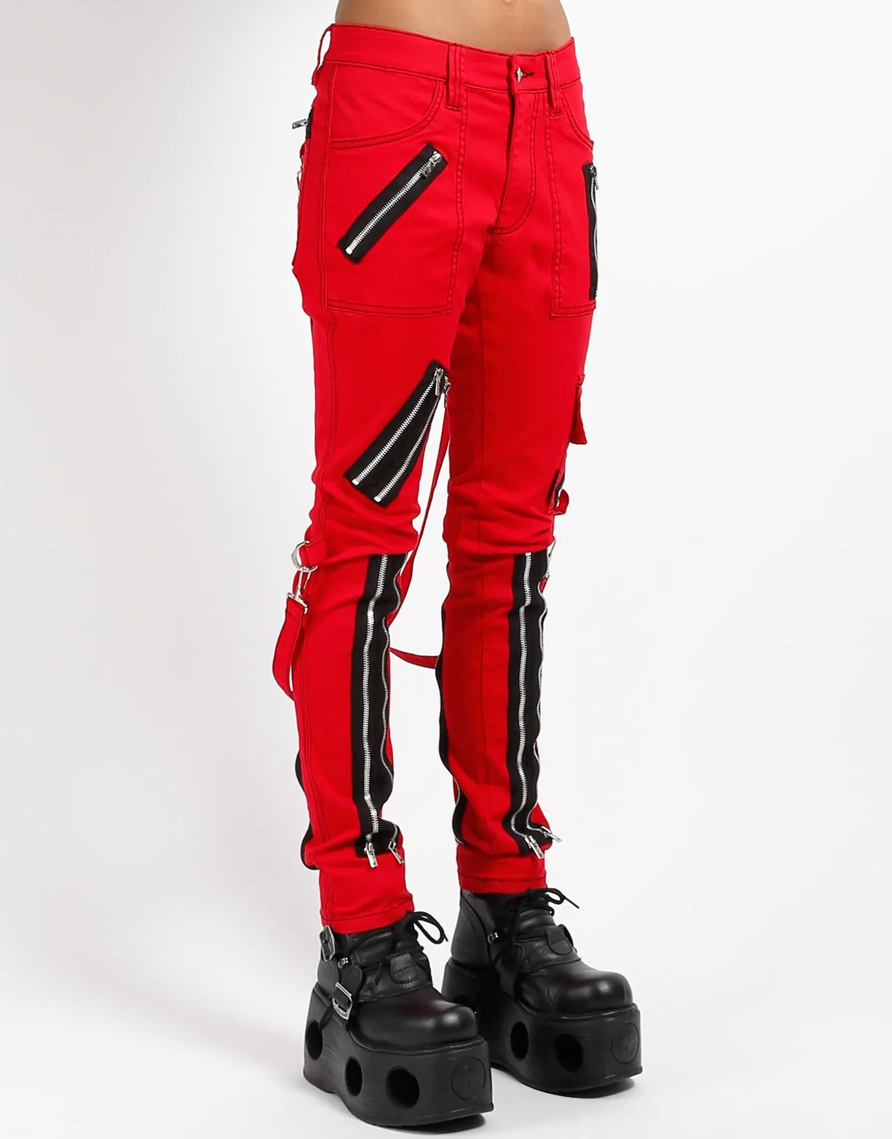 CLASSIC SLIM LEG BONDAGE PANT RED sold by Tripp nyc product image thumbnail 3