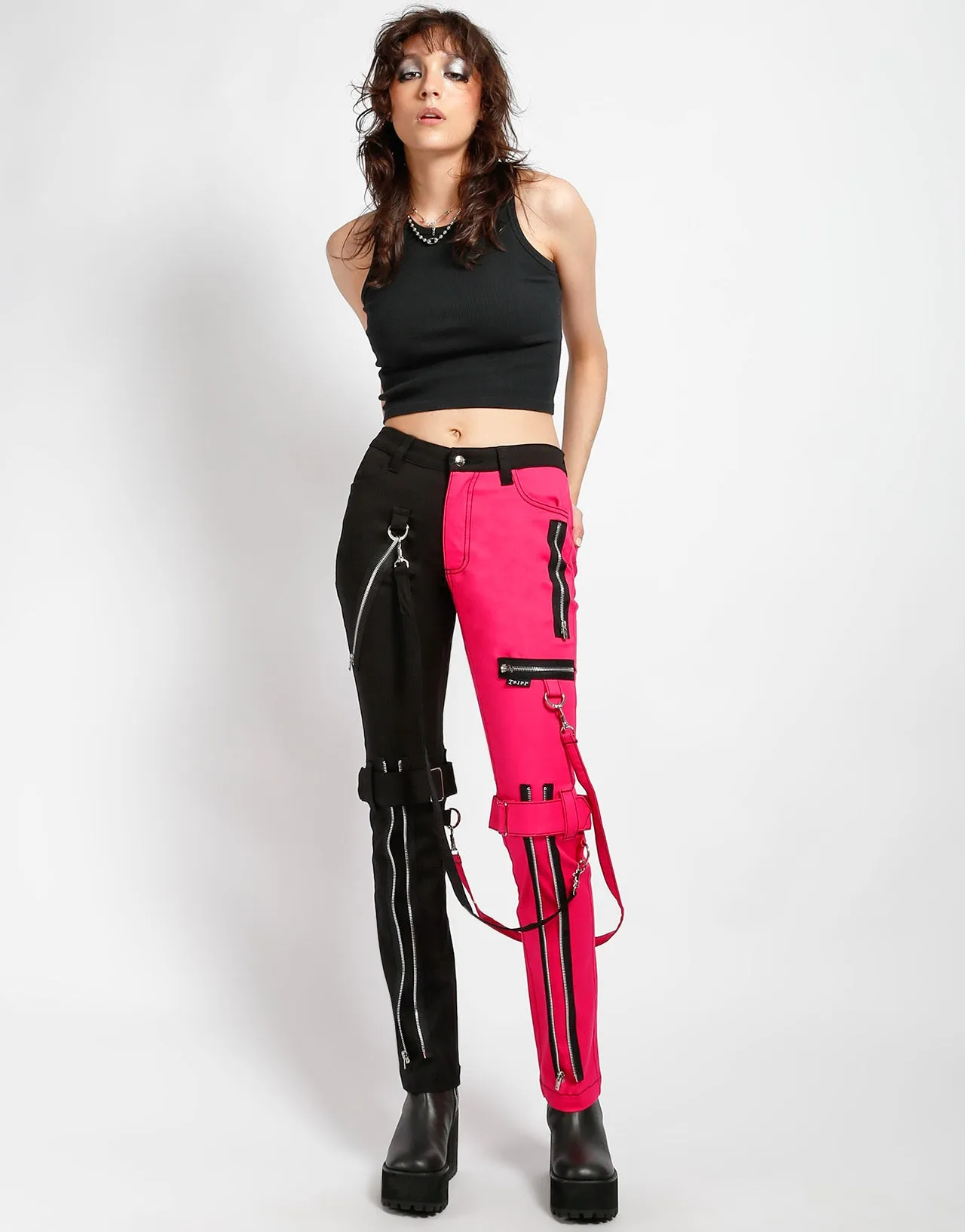 SPLIT LEG BONDAGE PANT PINK sold by Tripp nyc product image thumbnail 2