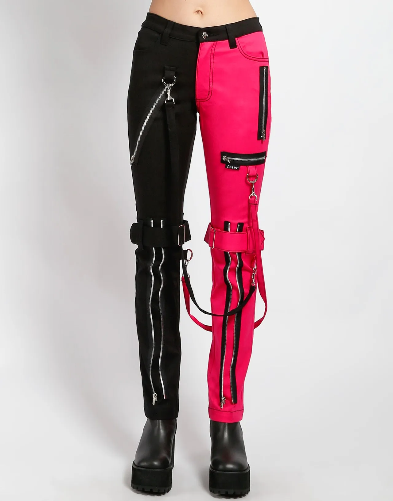 SPLIT LEG BONDAGE PANT PINK sold by Tripp nyc