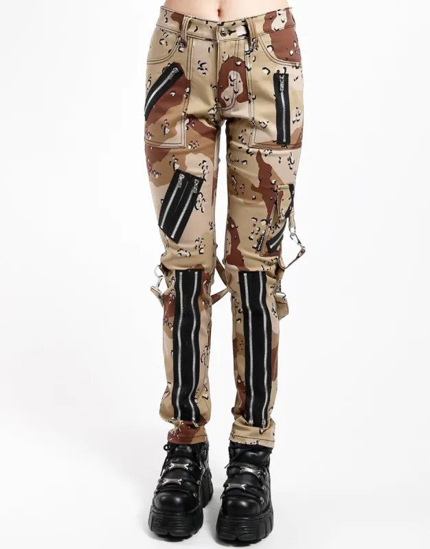 CLASSIC SLIM LEG SAND CAMO BONDAGE PANT sold by Tripp nyc