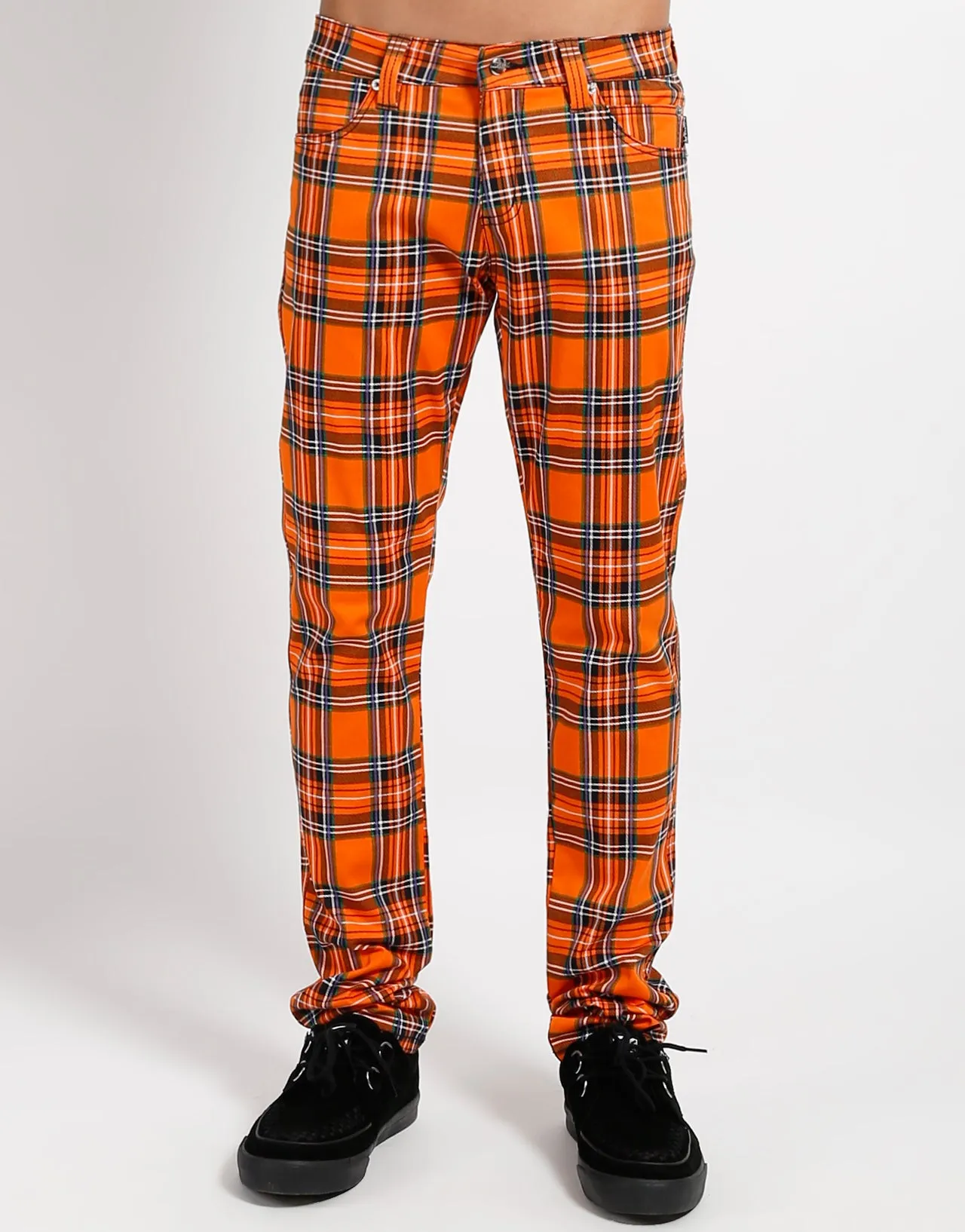 ROCKER JEAN ORANGE PLAID sold by Tripp nyc