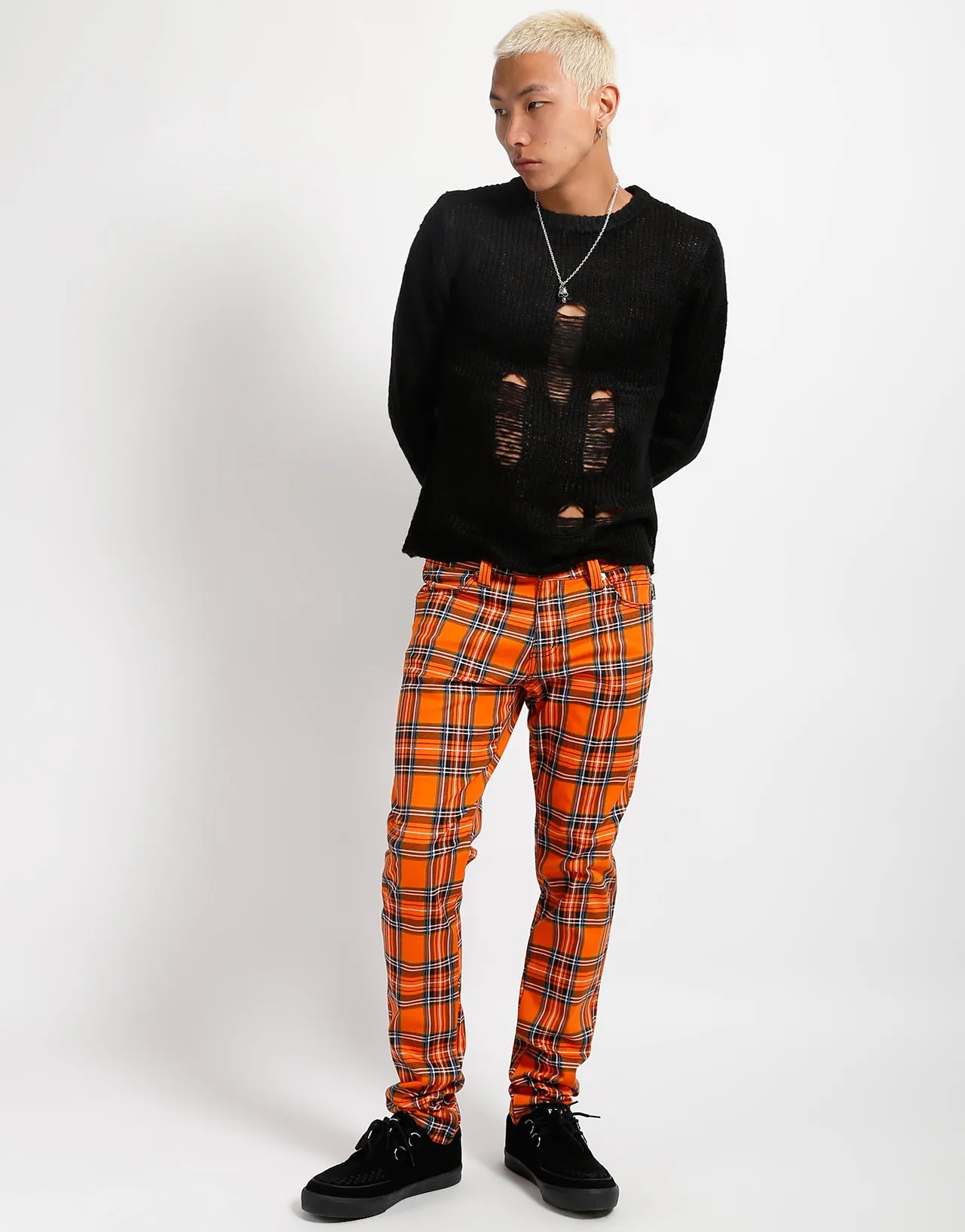 ROCKER JEAN ORANGE PLAID sold by Tripp nyc product image thumbnail 2