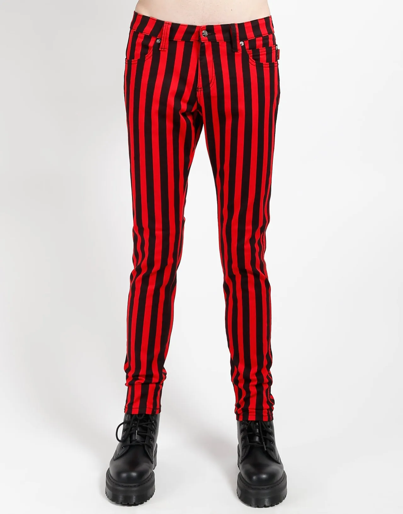 ROCKER JEAN MEDIUM BLK RED STRIPE sold by Tripp nyc