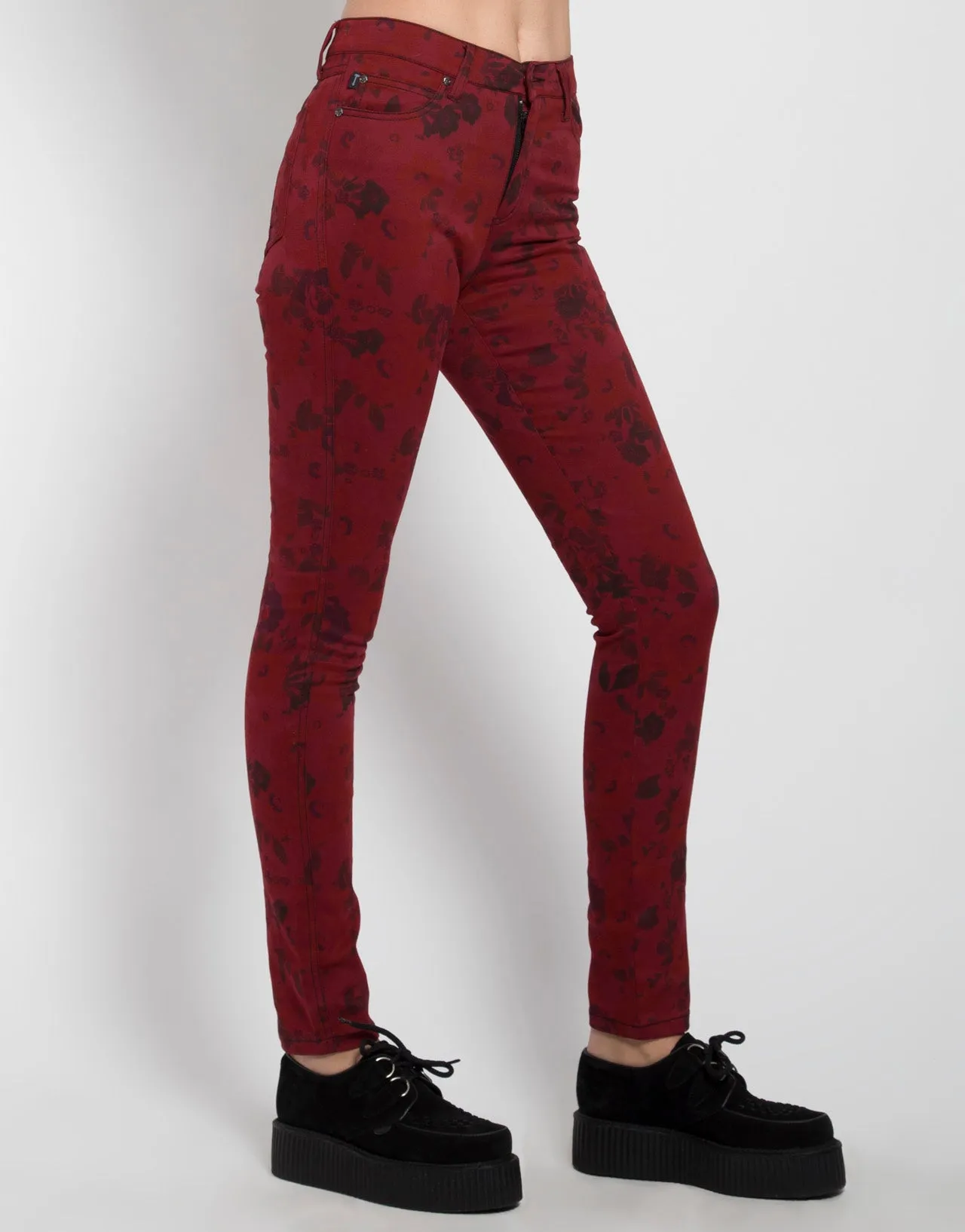 HIGH WAIST FLORAL SKINNY sold by Tripp nyc product image thumbnail 3