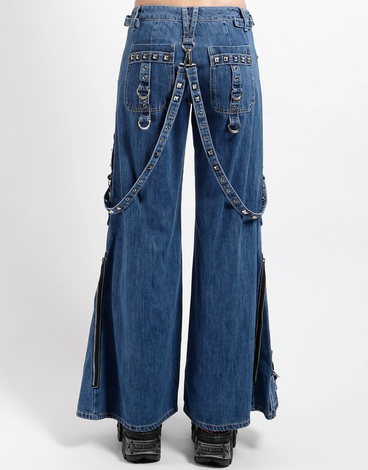 STUDDED POWER PANT BLUE DENIM sold by Tripp nyc product image thumbnail 4