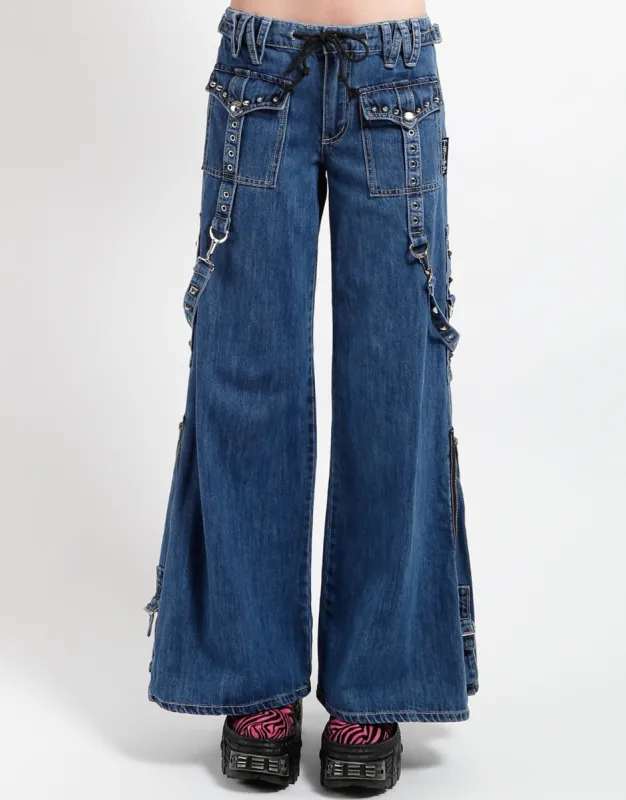 STUDDED POWER PANT BLUE DENIM sold by Tripp nyc