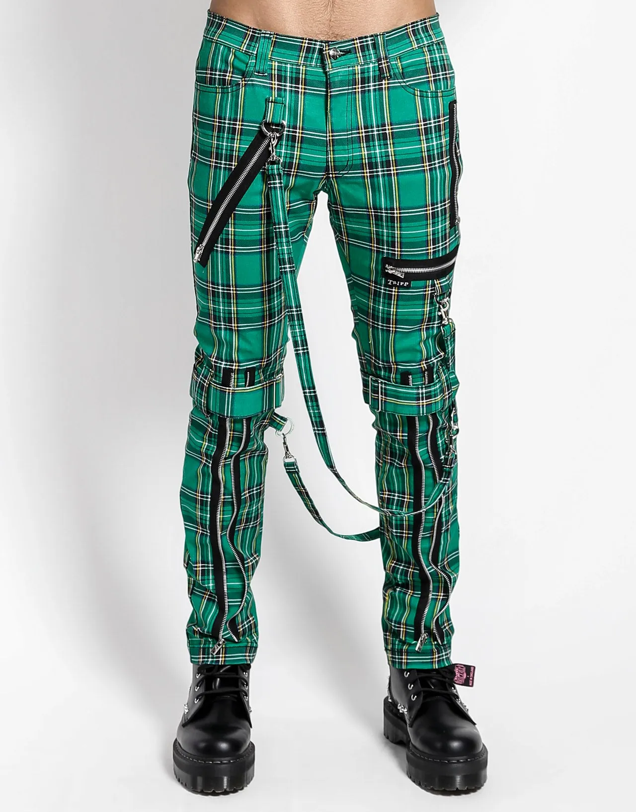 BONDAGE PANT GREEN PLAID sold by Tripp nyc product image thumbnail 5