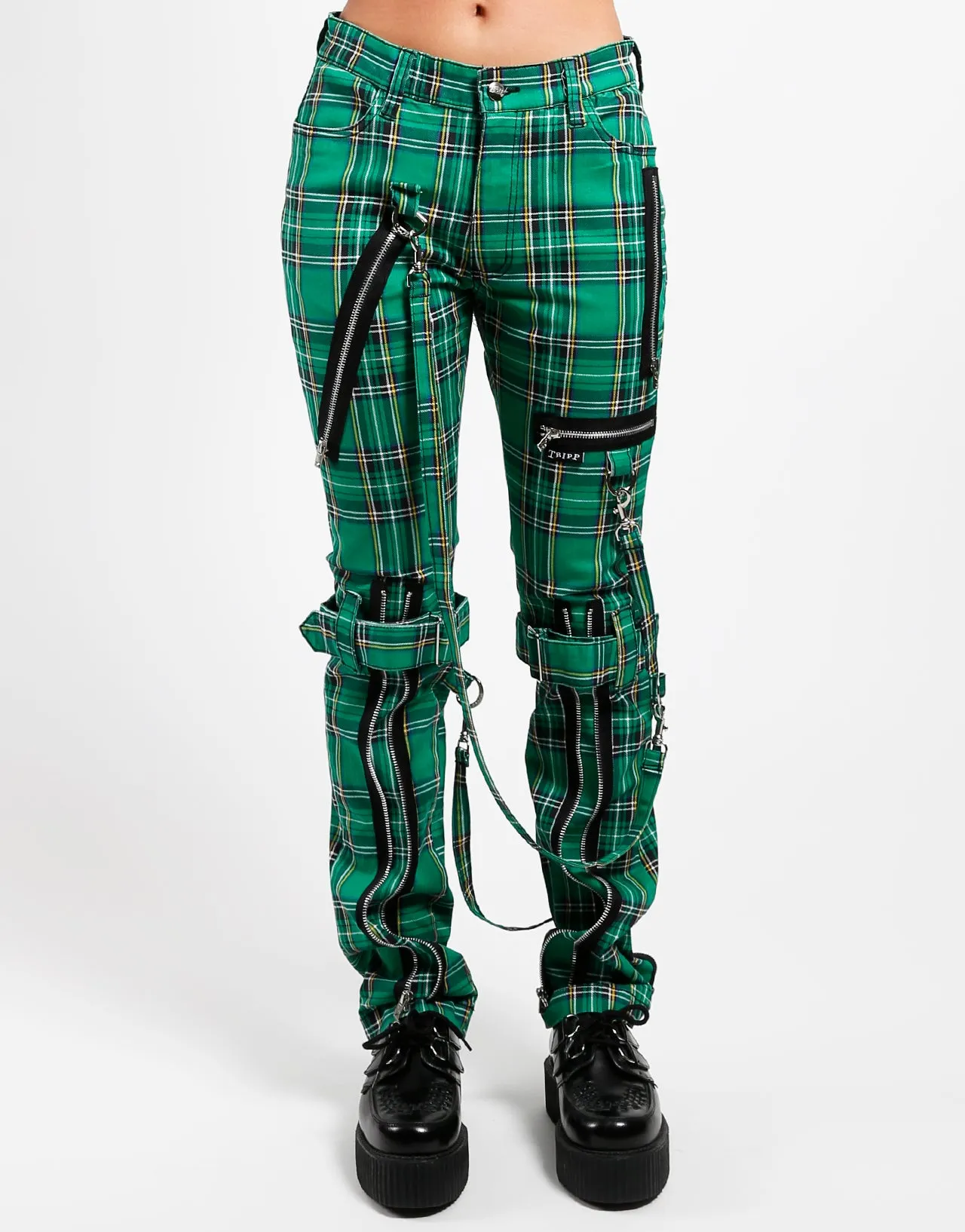 BONDAGE PANT GREEN PLAID sold by Tripp nyc