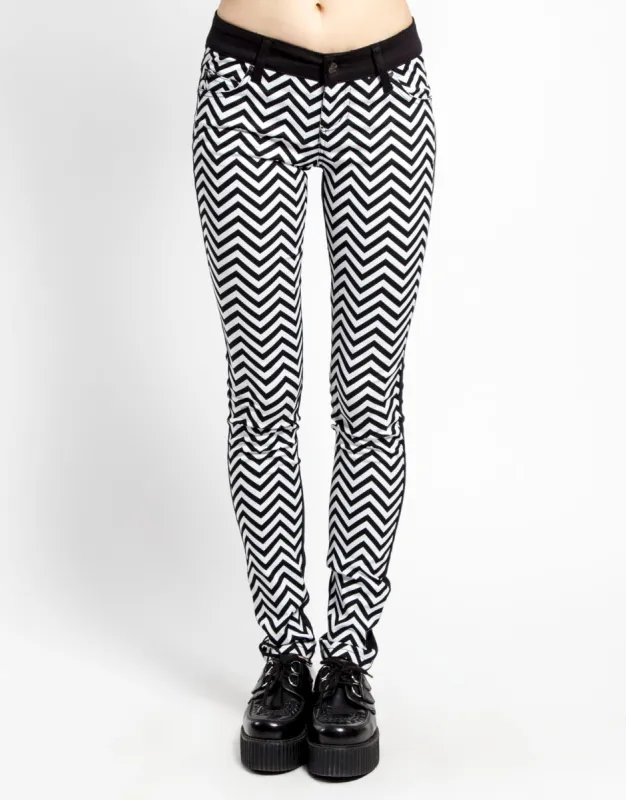 ZIG ZAG SPLIT FRONT SKINNY sold by Tripp nyc