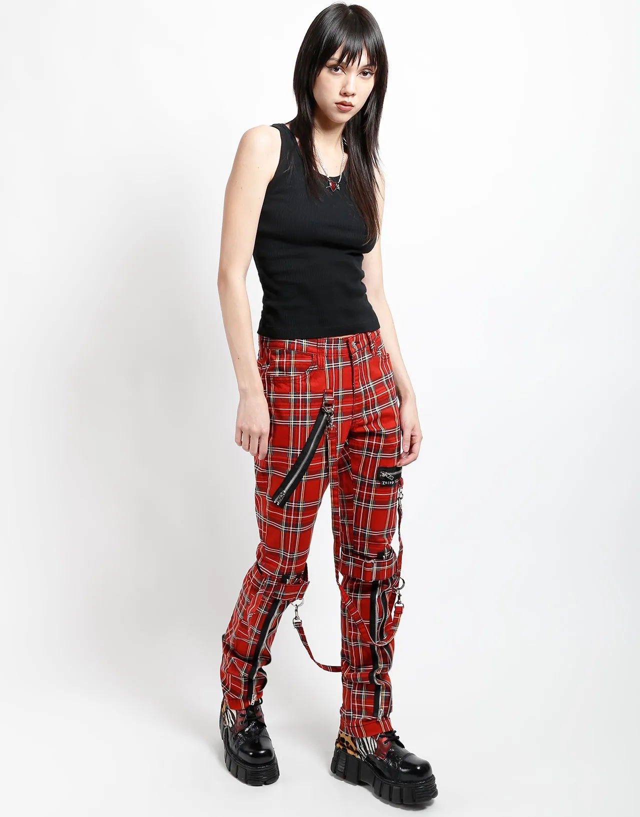 BONDAGE PANT RED PLAID sold by Tripp nyc product image thumbnail 2