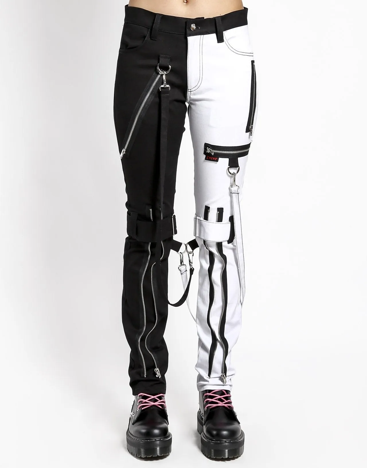 SPLIT LEG BONDAGE PANT WHITE sold by Tripp nyc