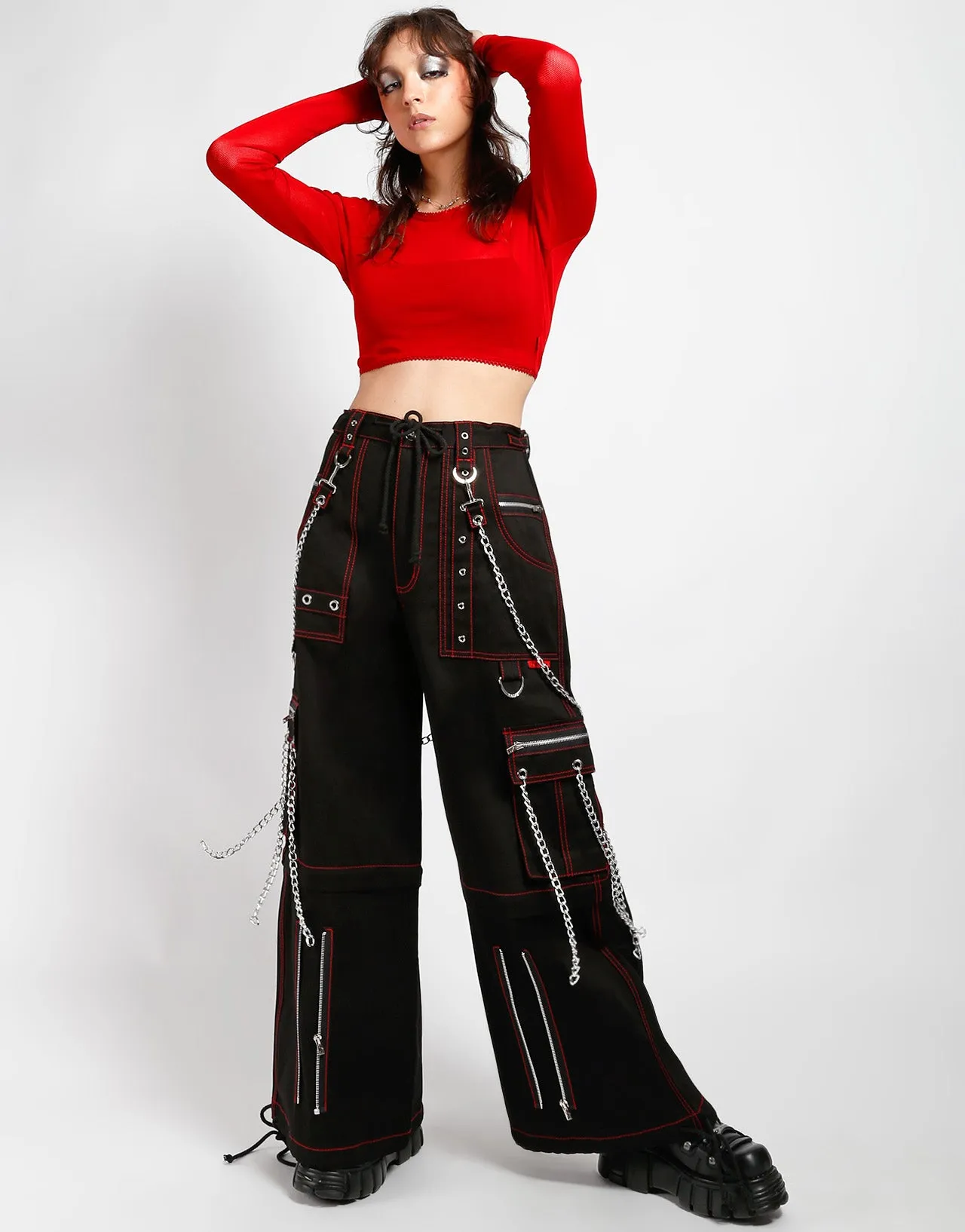 CHAIN TO CHAIN PANT RED STITCH sold by Tripp nyc product image thumbnail 2