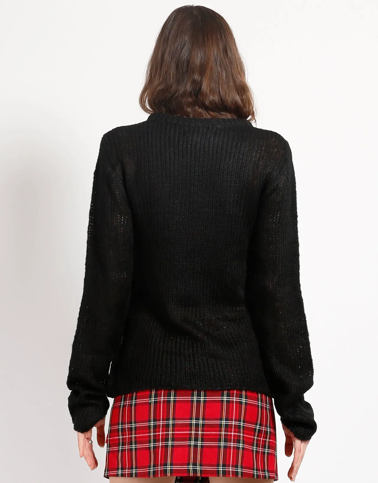 RAG STRIPE SWEATER BLACK sold by Tripp nyc product image thumbnail 4