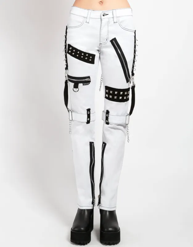 STUDDED BONDAGE PANT WHITE sold by Tripp nyc