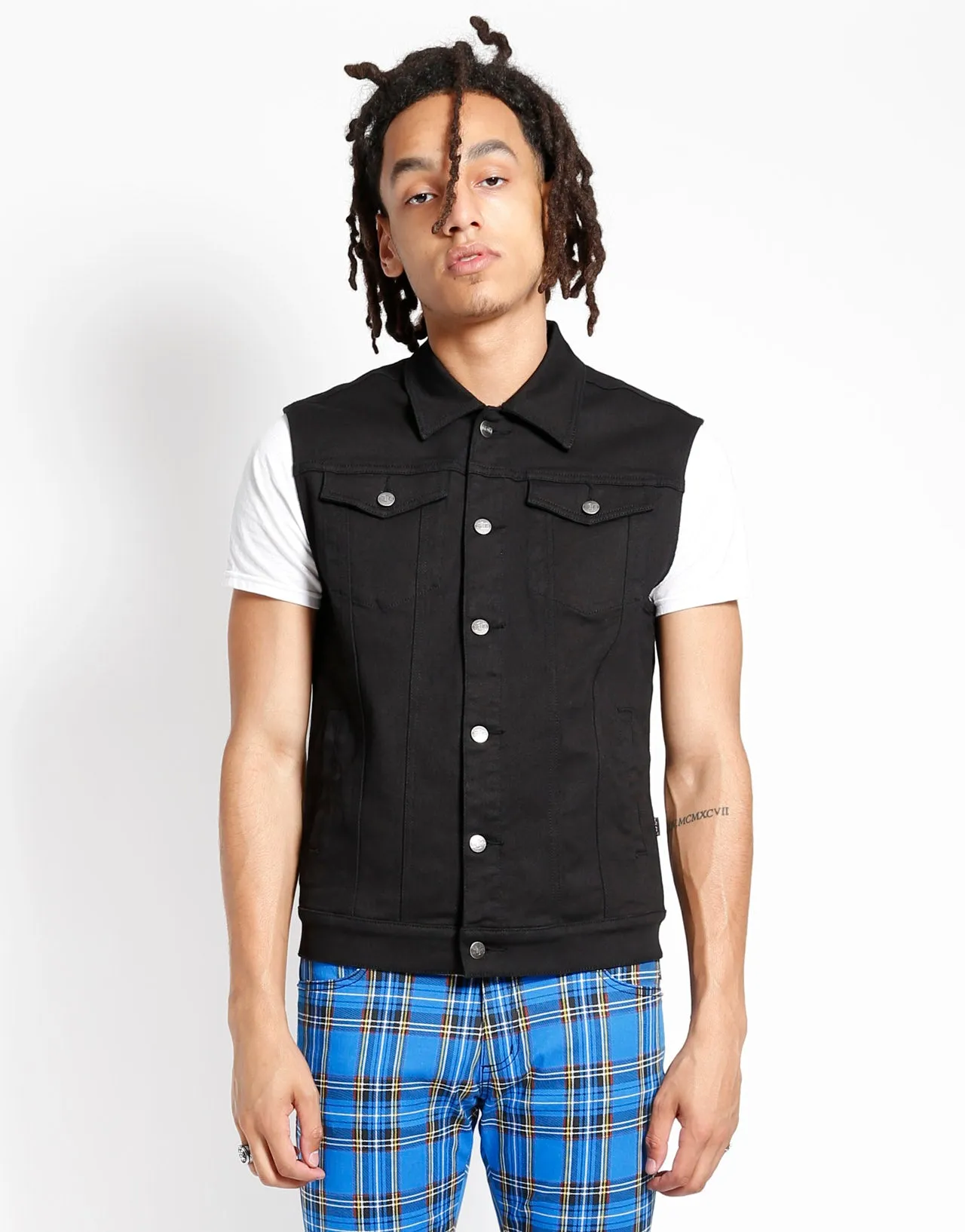 TRASH & VAUDEVILLE JEAN VEST sold by Tripp nyc