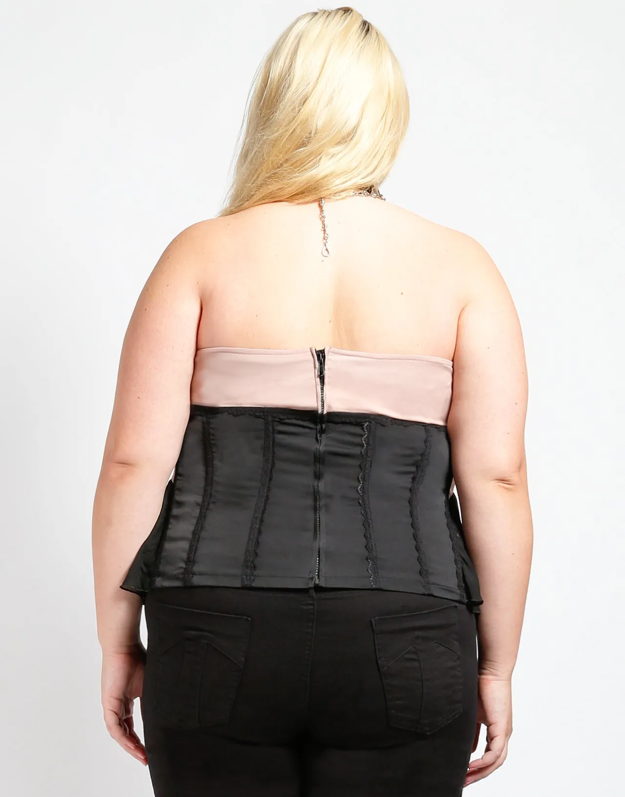 CURVE CHIFFON HALTER CORSET sold by Tripp nyc product image thumbnail 4