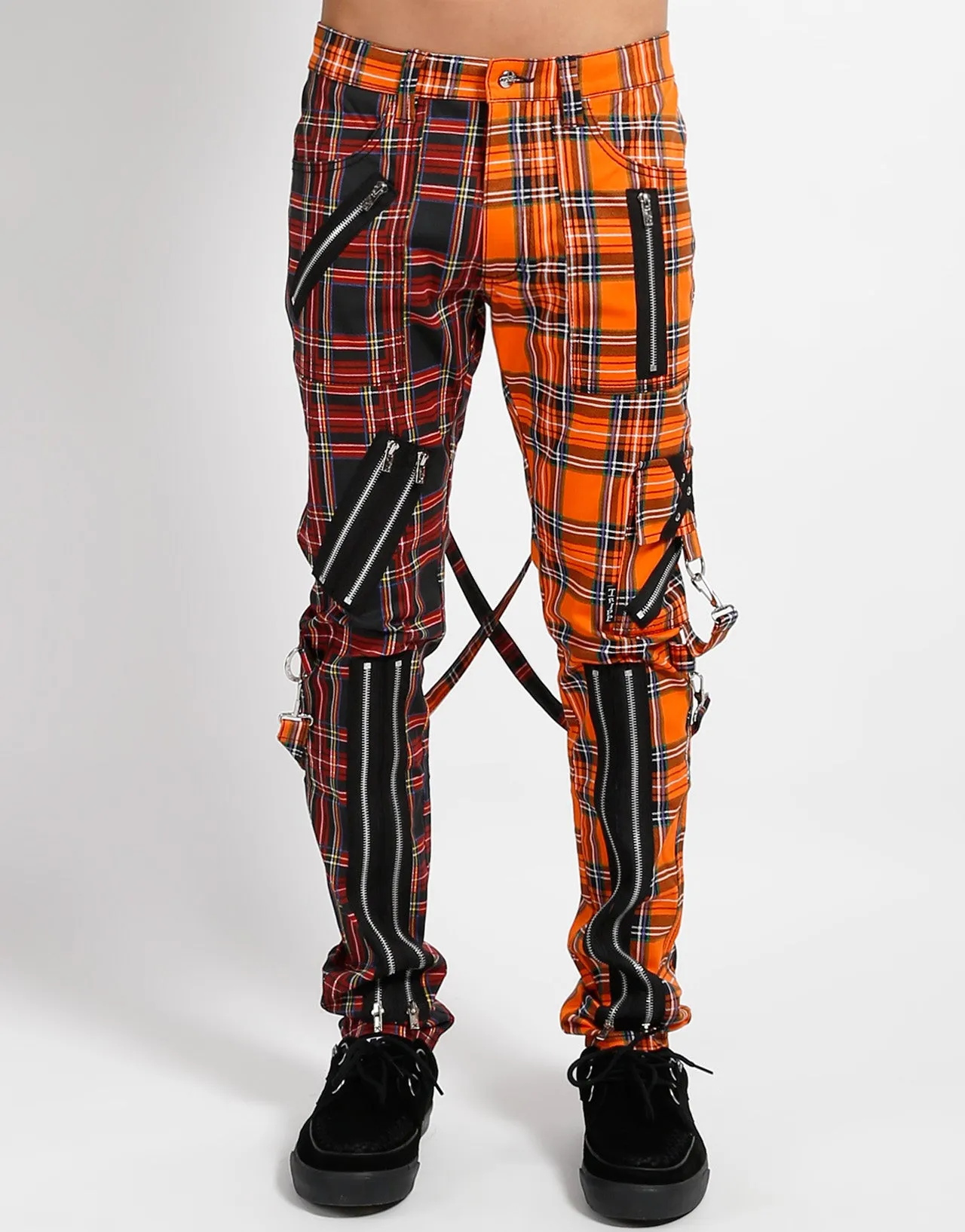 MADNESS PANT BLACK/ORANGE PLAID sold by Tripp nyc product image thumbnail 5