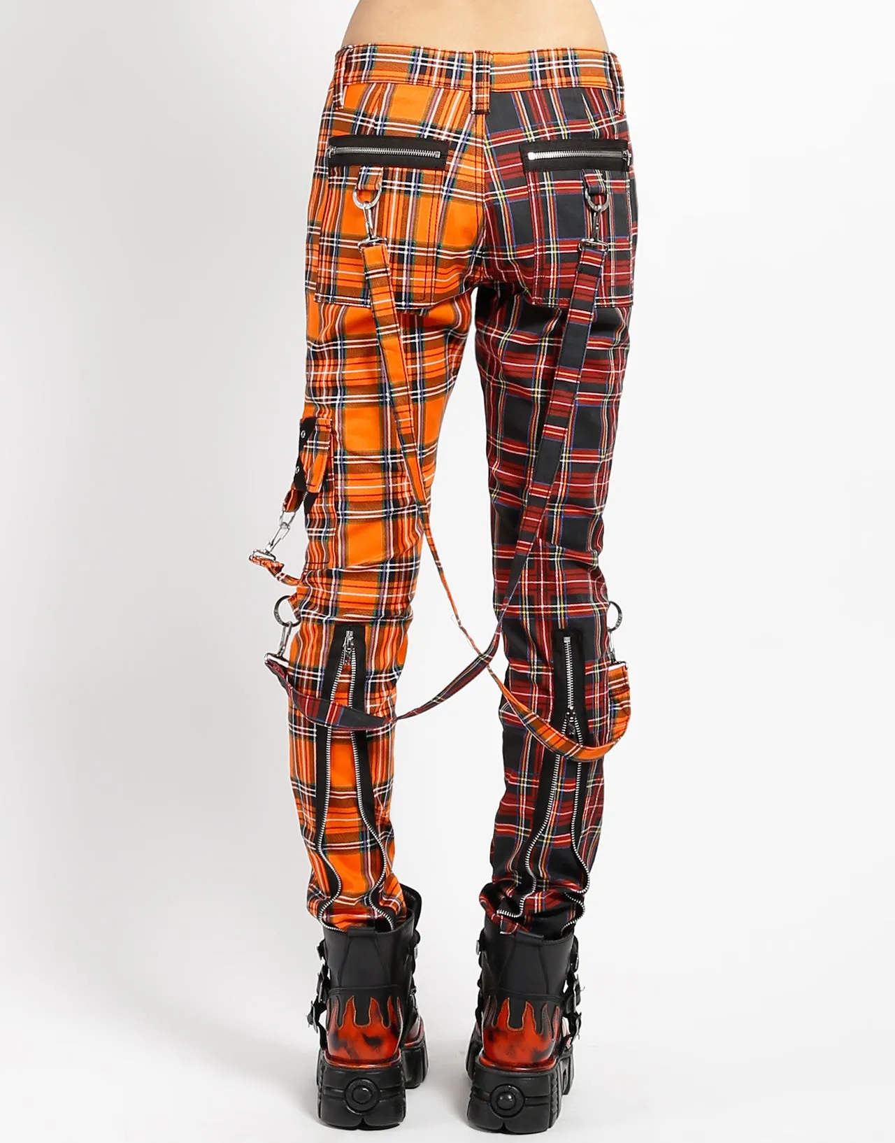 MADNESS PANT BLACK/ORANGE PLAID sold by Tripp nyc product image thumbnail 4