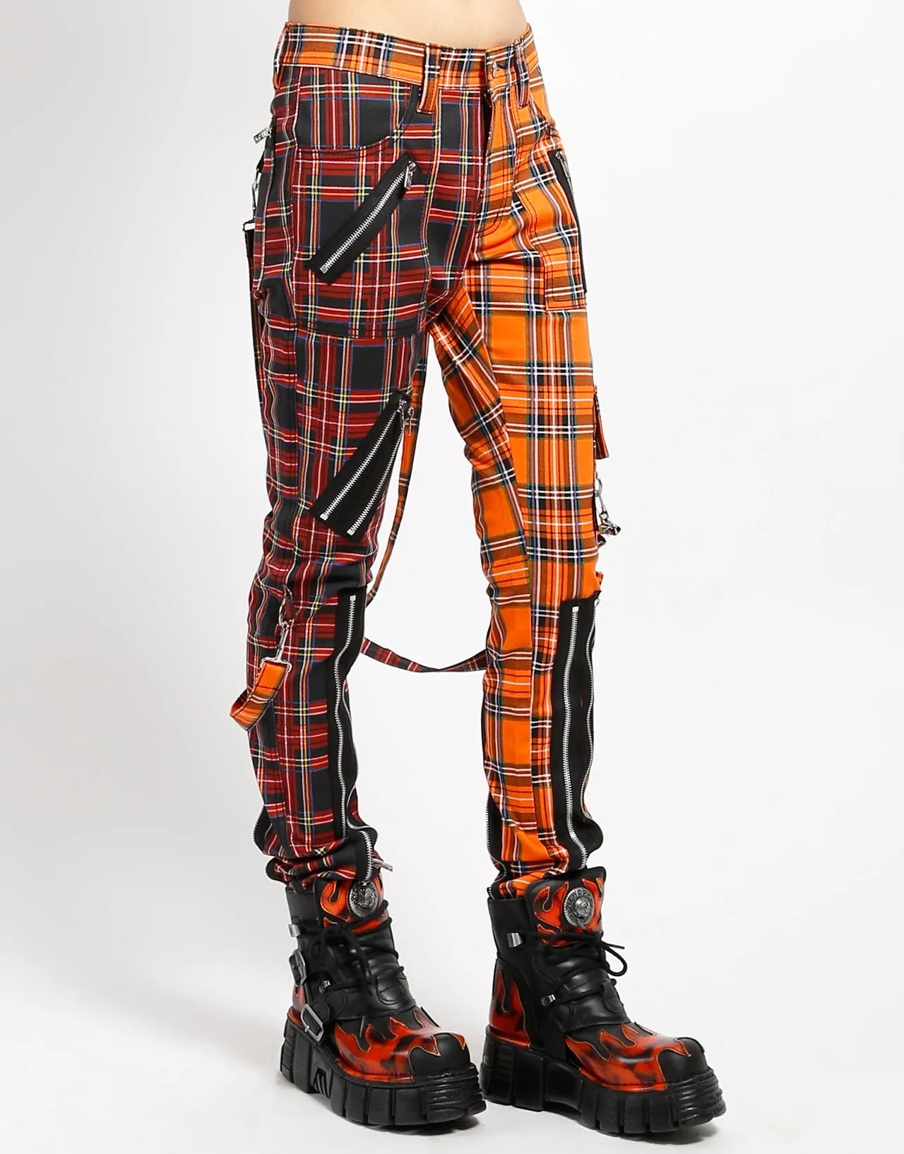 MADNESS PANT BLACK/ORANGE PLAID sold by Tripp nyc product image thumbnail 3