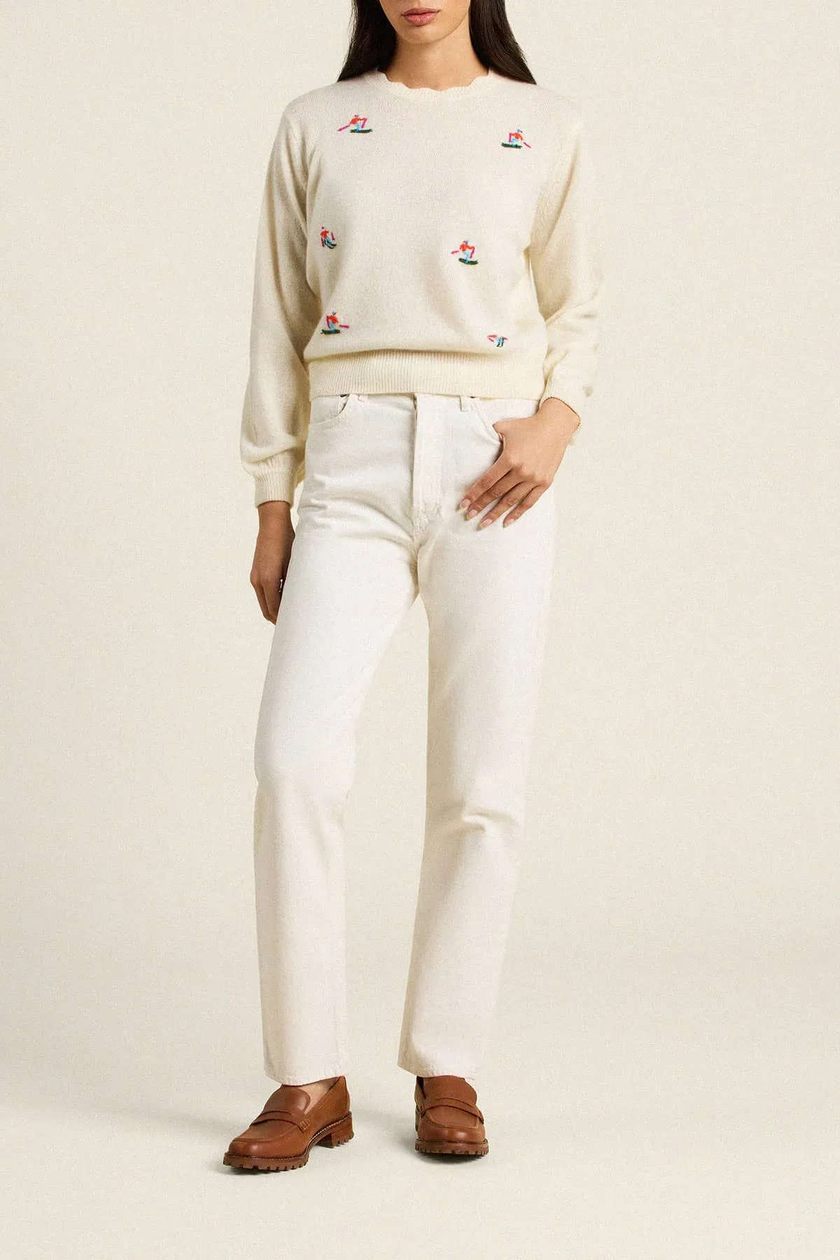 Kate Sweater Antique White + Skiers sold by Trovata product image thumbnail 2