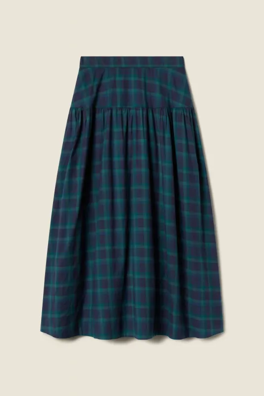 Lydia Skirt Nocturne Plaid sold by Trovata
