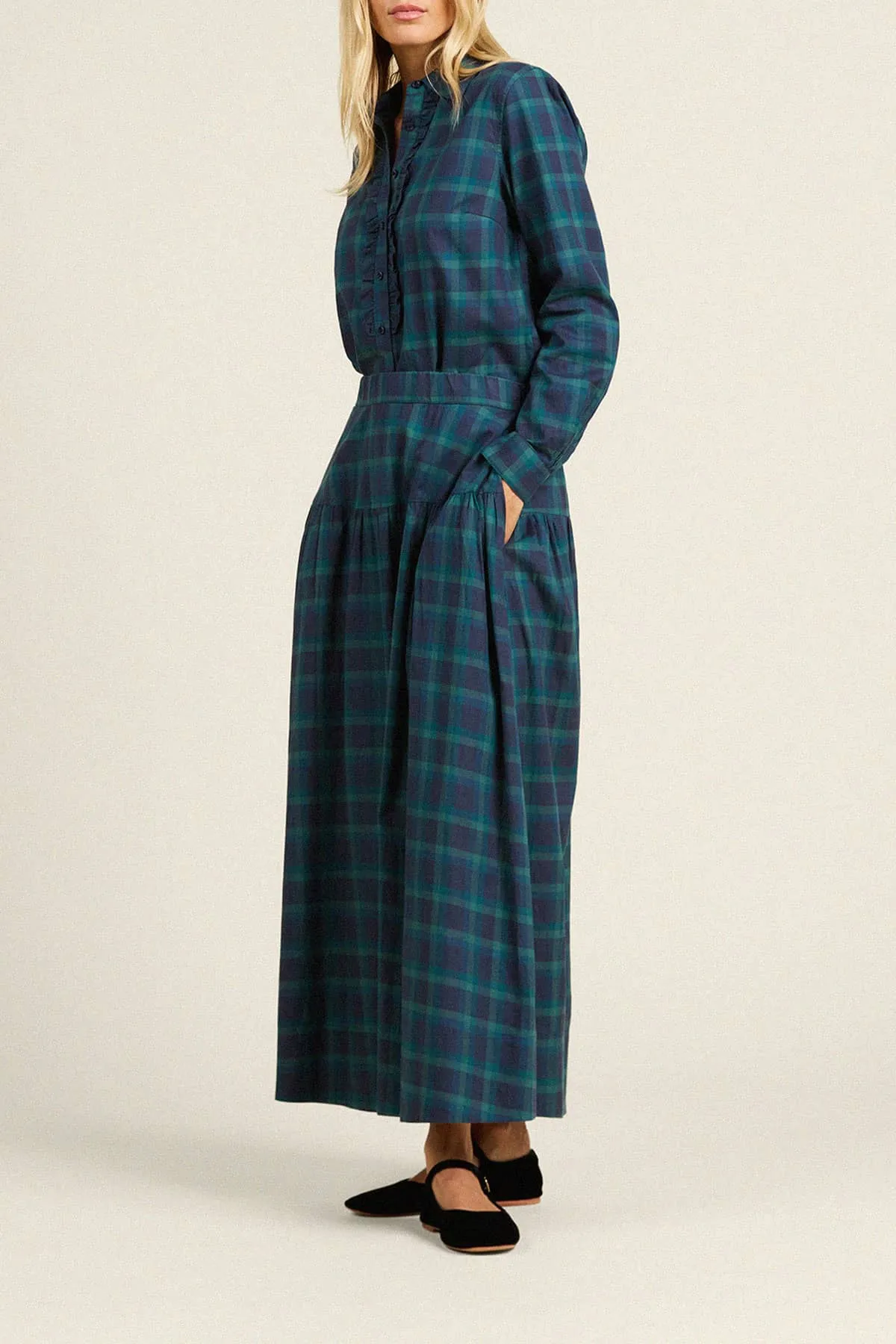 Lydia Skirt Nocturne Plaid sold by Trovata product image thumbnail 4