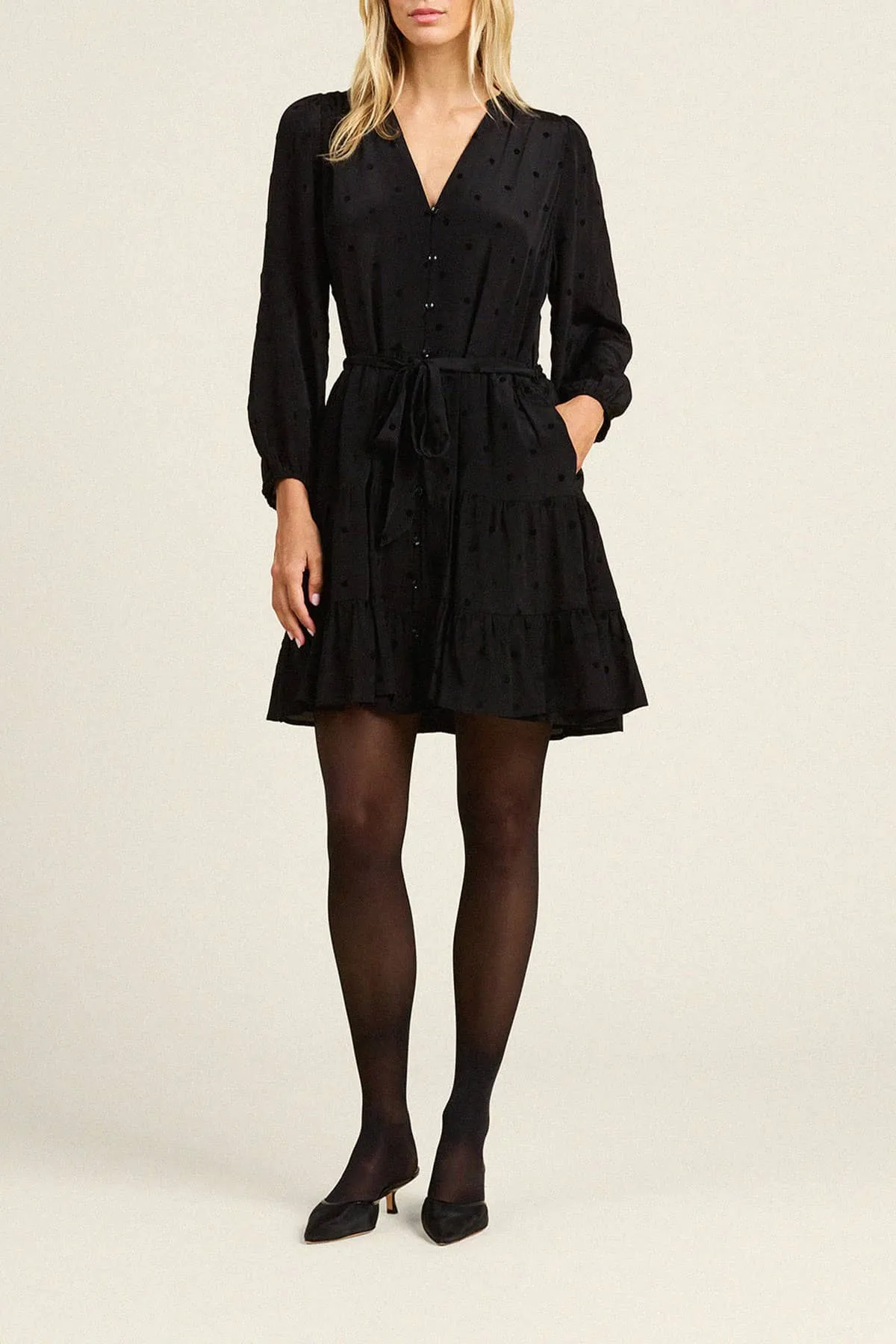 Celeste Dress Black Polka Dots sold by Trovata product image thumbnail 2