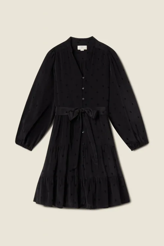 Celeste Dress Black Polka Dots sold by Trovata