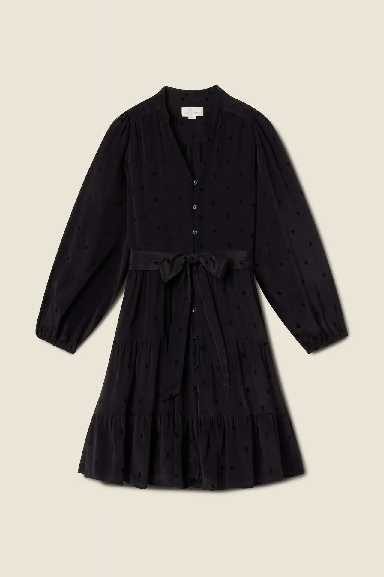 Celeste Dress Black Polka Dots sold by Trovata