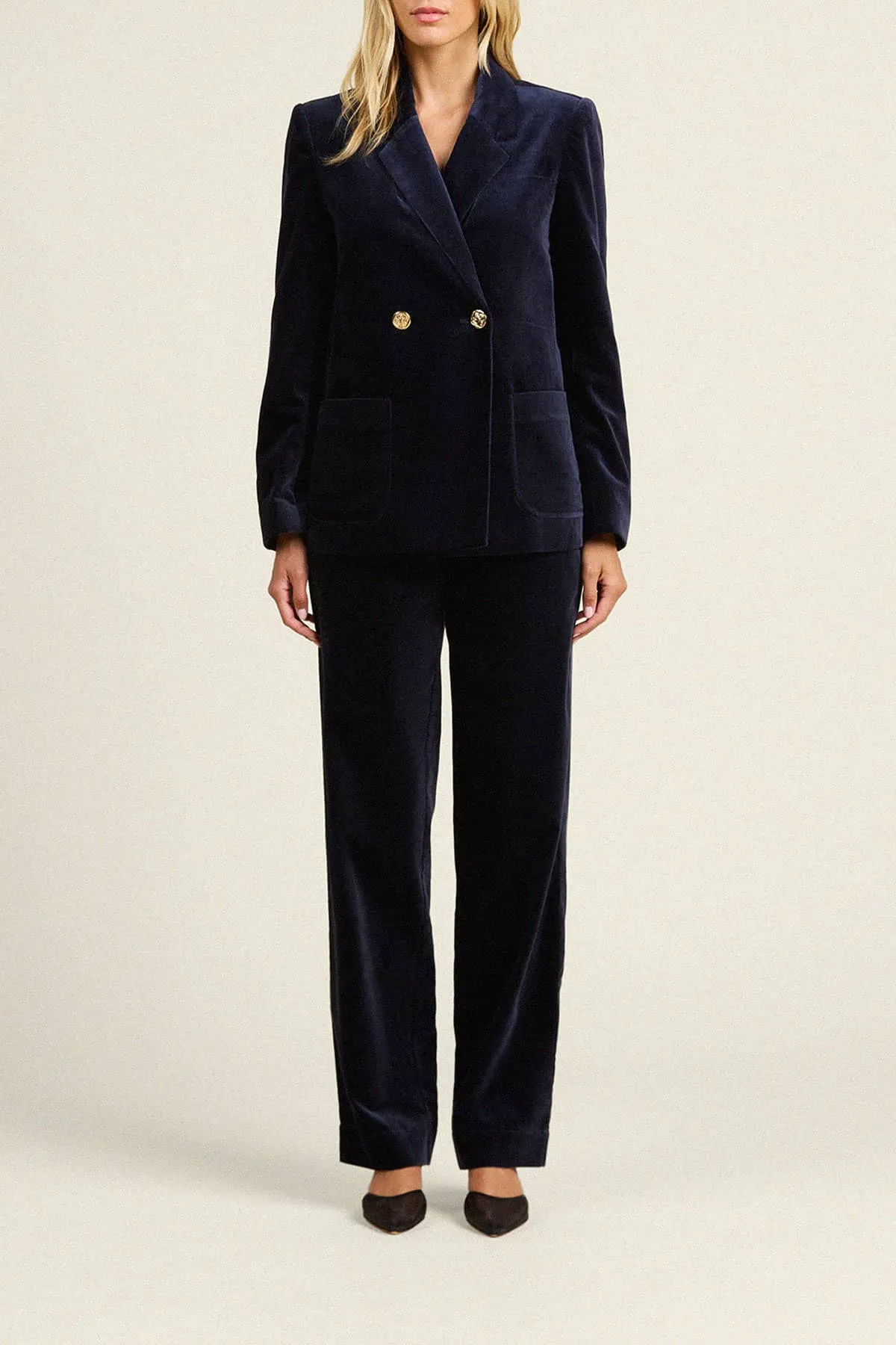 Grant Blazer Dark Sapphire Velvet sold by Trovata product image thumbnail 2